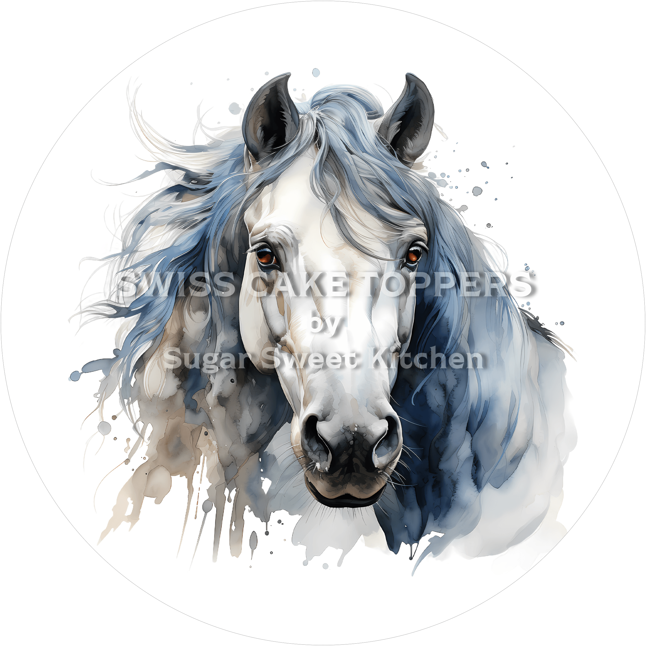 Fantastischer Pferde-Tortenaufleger8 - personalisierbar - Fondant- Torten- & Cupcakeaufleger Sugar Sweet Kitchen