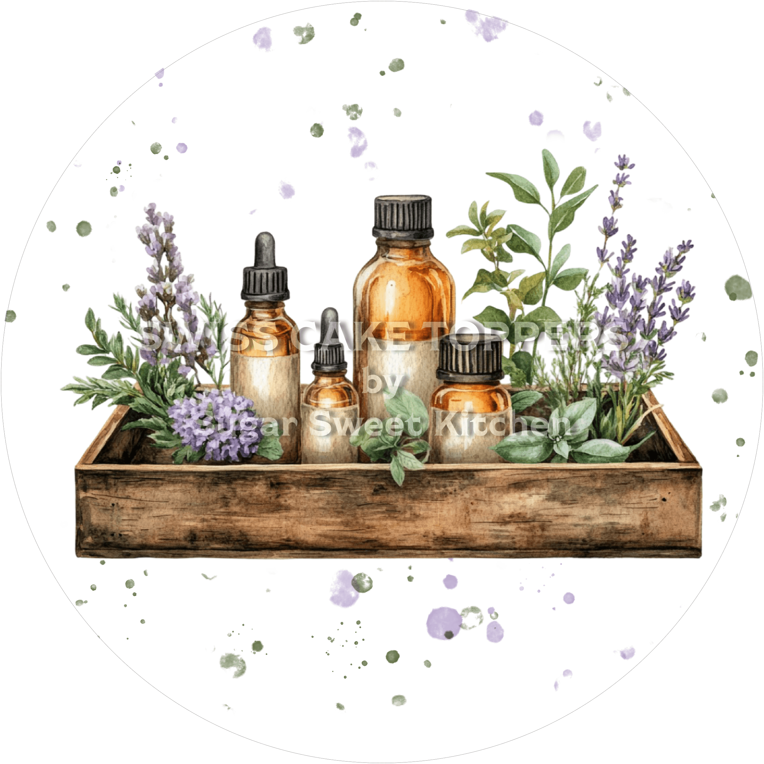 Fantastischer Tortenaufleger mit Kräutern4 - personalisierbar - Fondant- Torten- & Cupcakeaufleger Sugar Sweet Kitchen