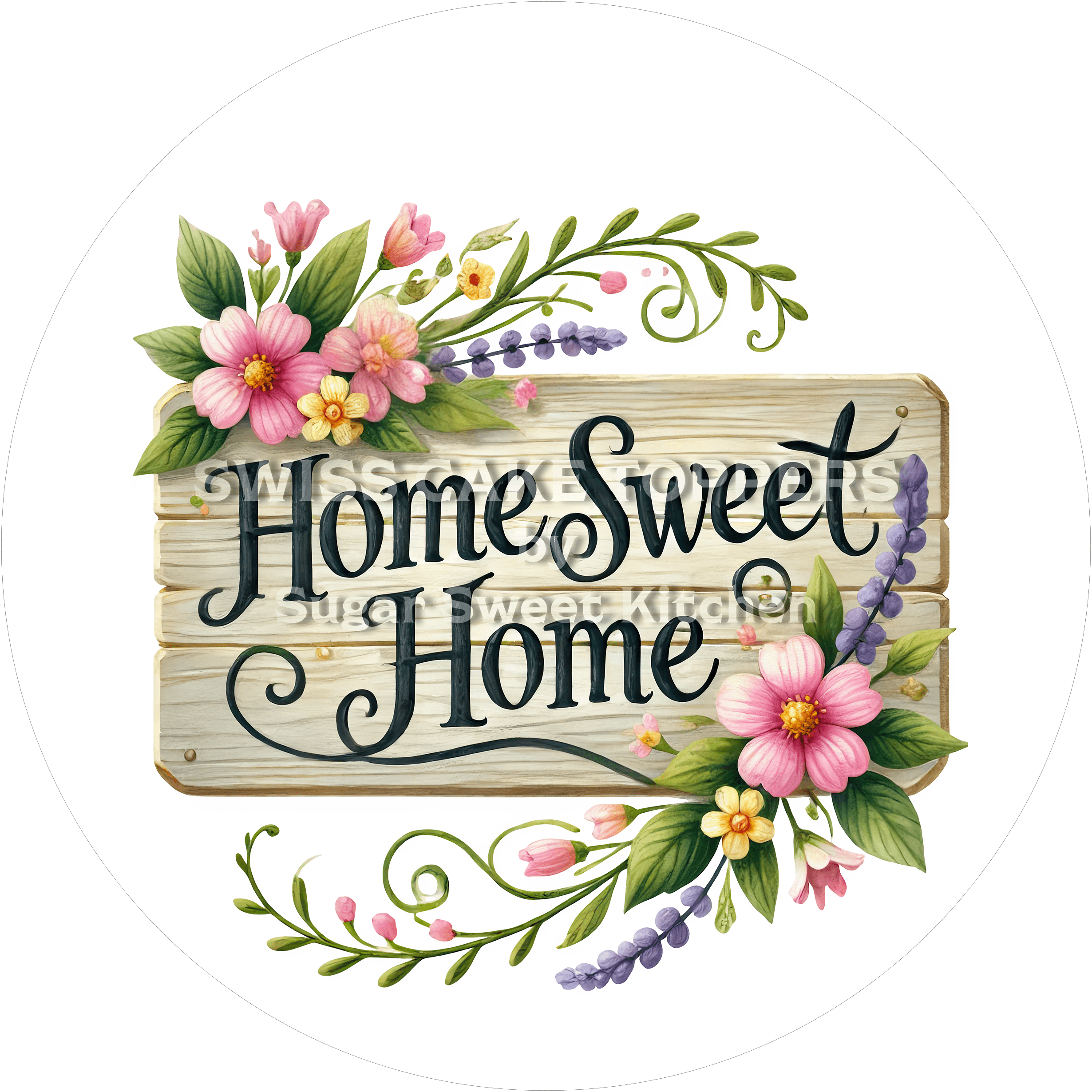 Fantastischer Tortenaufleger zur Wohnungs-Einweihung - personalisierbar - Fondant- Torten- & Cupcakeaufleger Sugar