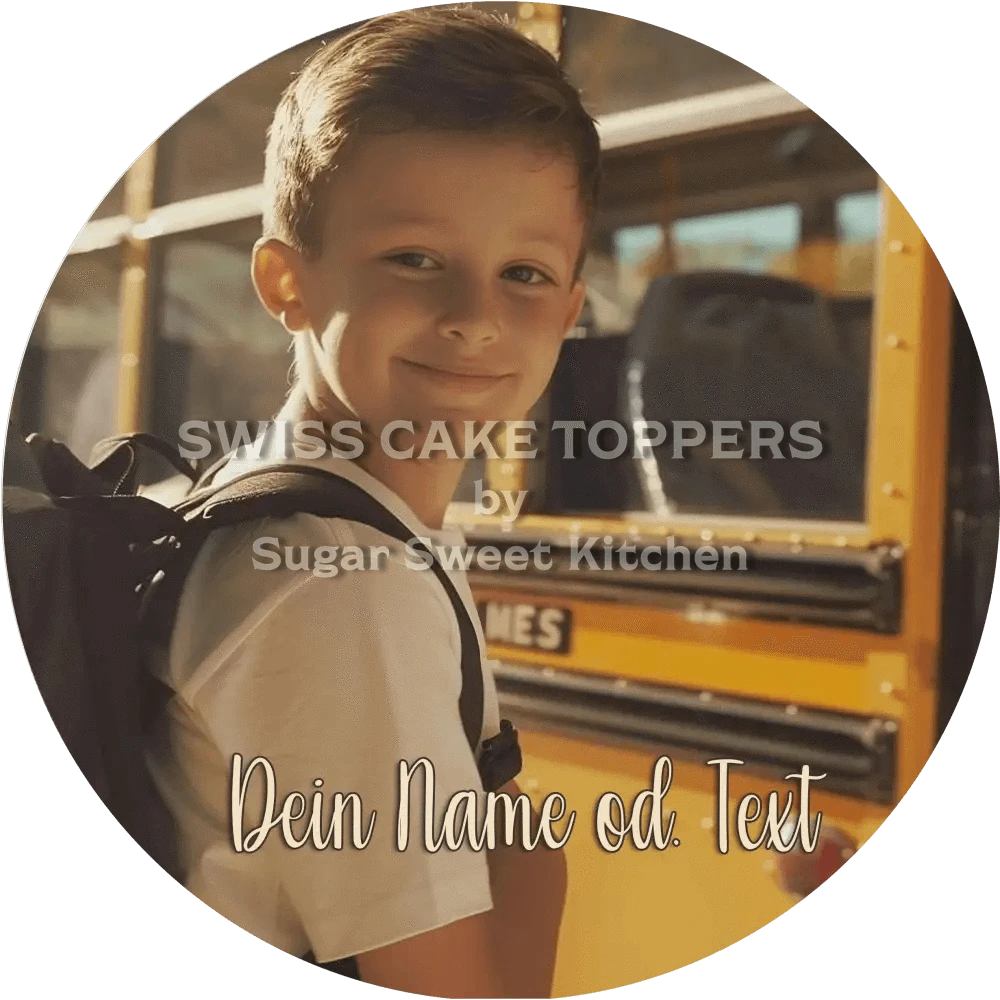 Foto-Tortenaufleger mit Text - Fondant- Torten- & Cupcakeaufleger Sugar Sweet Kitchen
