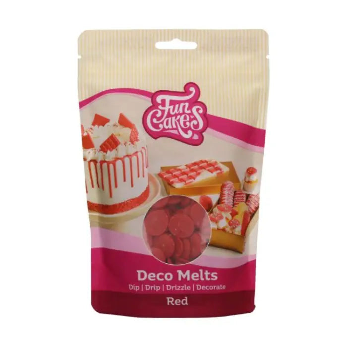 FunCakes Deco Melts Rot / 250g - Schokolade Sugar Sweet Kitchen
