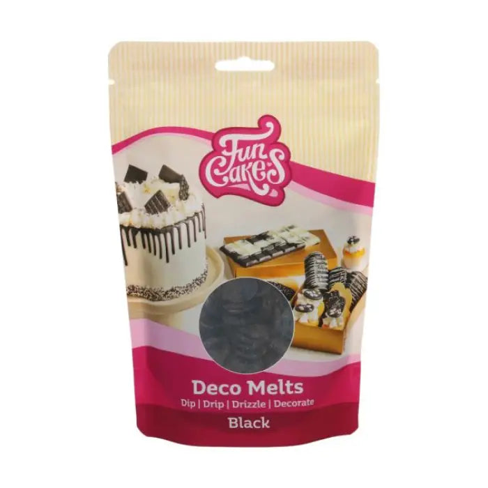 FunCakes Deco Melts Schwarz / 250g - Schokolade Sugar Sweet Kitchen
