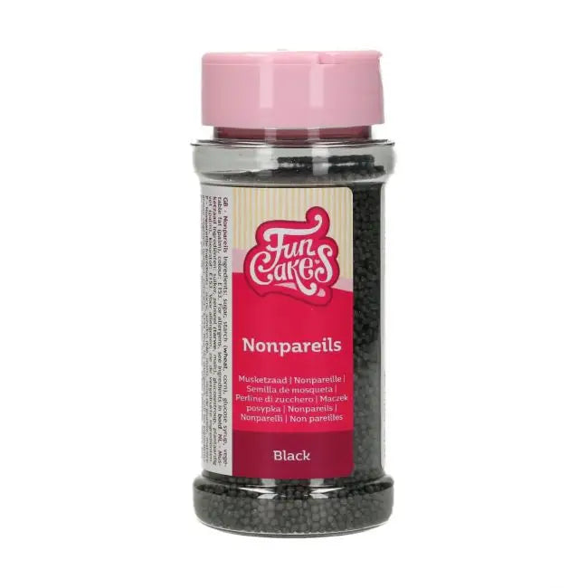 FunCakes Nonpareils Zuckerperlen schwarz / 80g - Sugar Sweet Kitchen