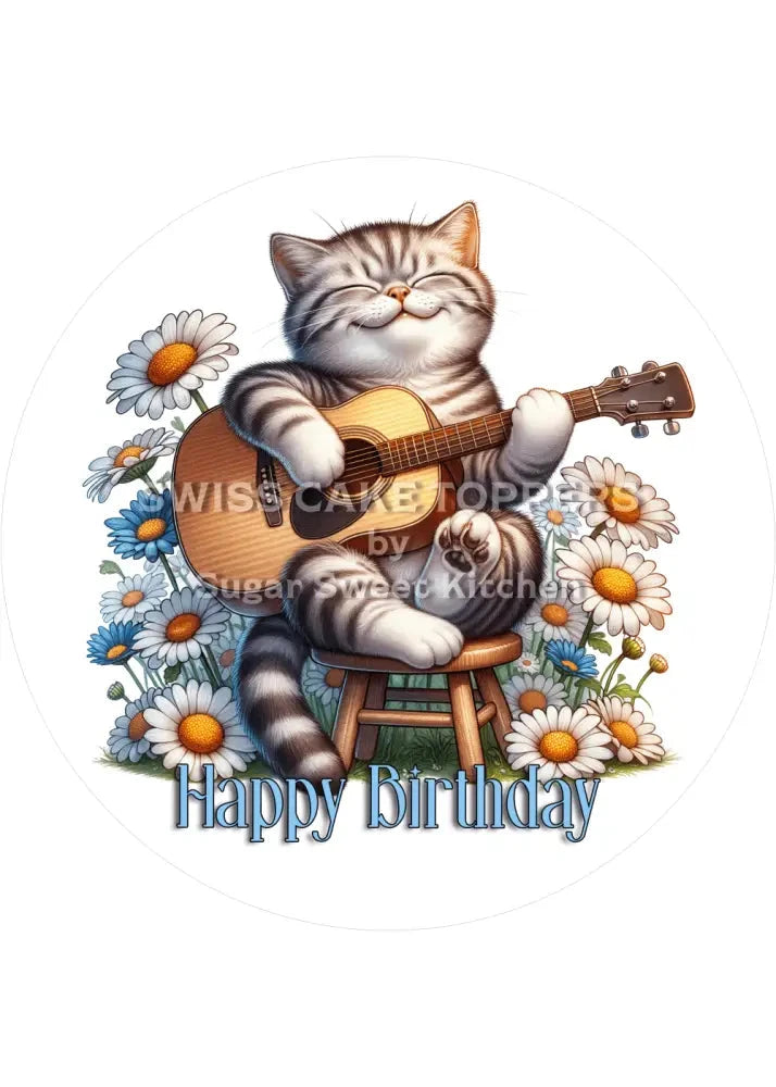 Geburtstags-Tortenaufleger Musik24 - personalisierbar - Fondant- Torten- & Cupcakeaufleger Sugar Sweet Kitchen