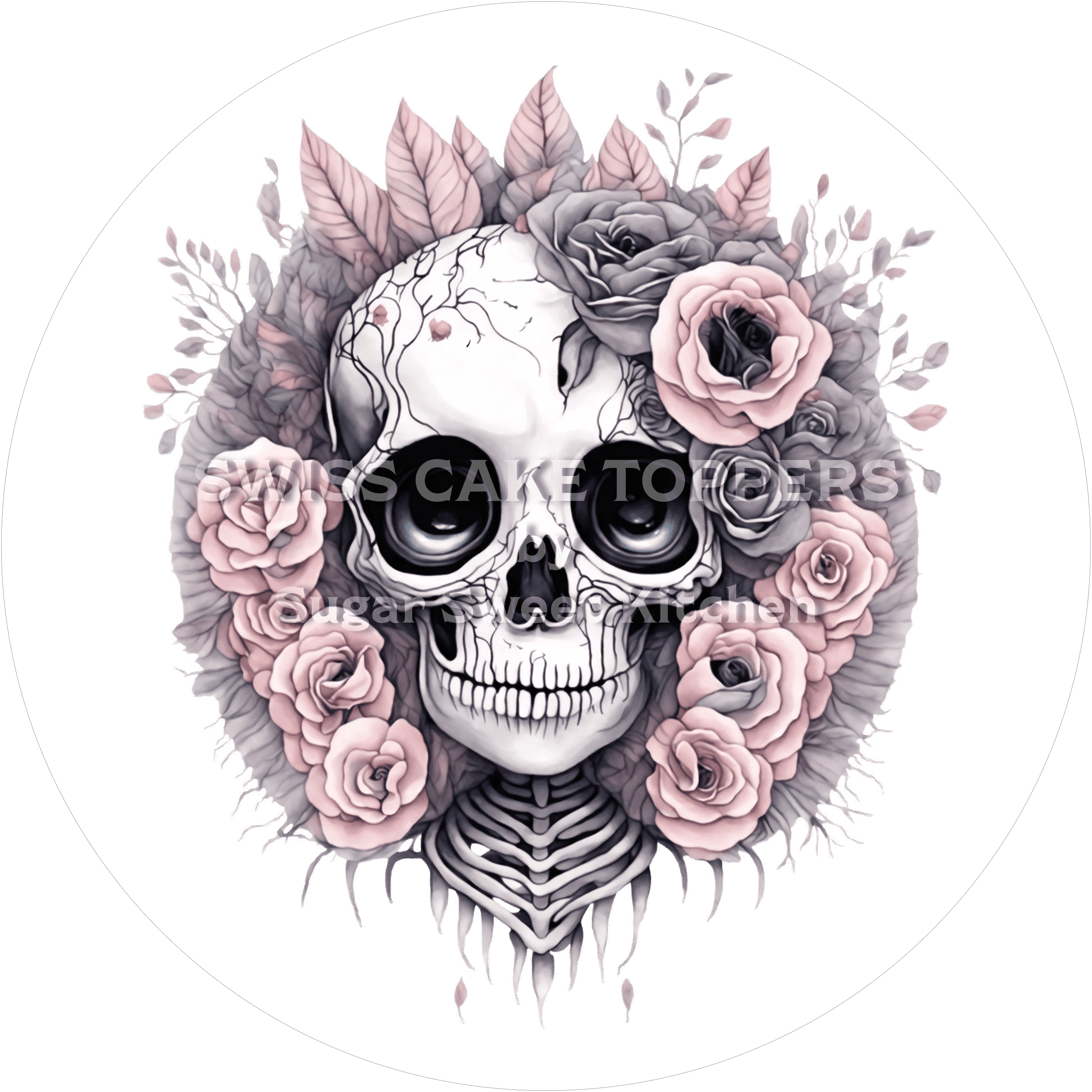 Geheimnisvoller Halloween-Tortenaufleger10 - personalisierbar - Fondant- Torten- & Cupcakeaufleger Sugar Sweet Kitchen