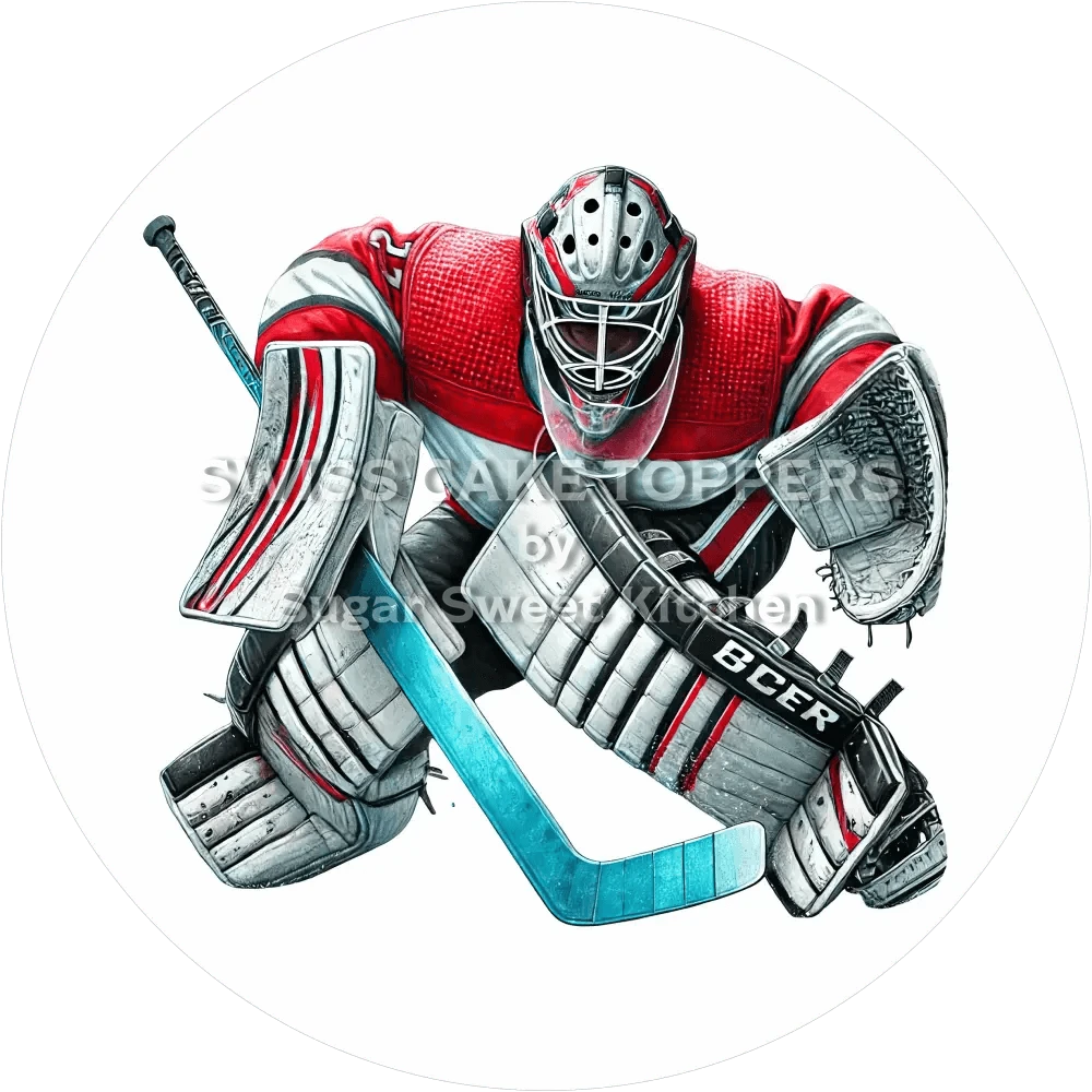 Goalie Eishockey-Tortenaufleger7 - personalisierbar - Fondant- Torten- & Cupcakeaufleger Sugar Sweet Kitchen