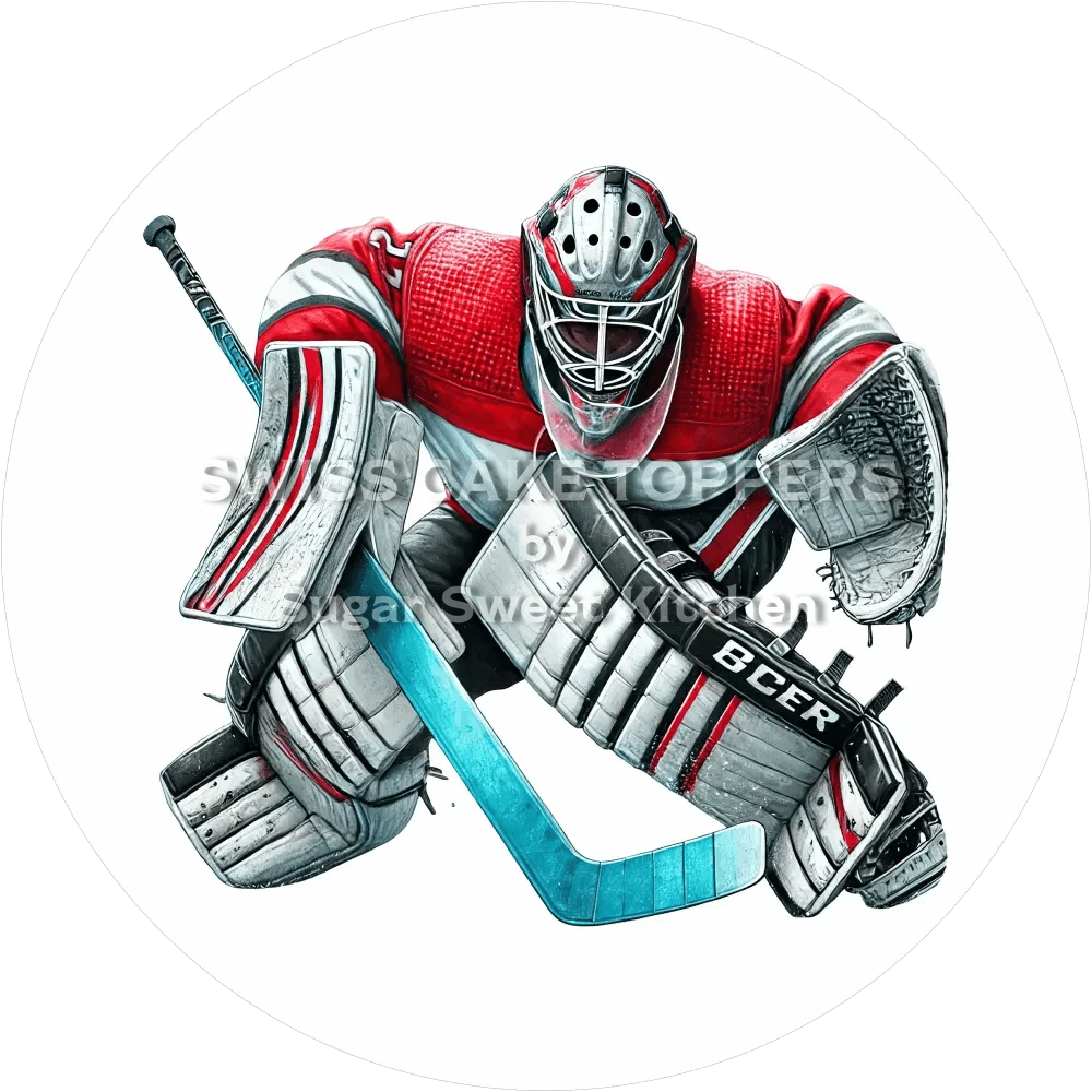 Goalie Eishockey-Tortenaufleger7 - personalisierbar - Fondant- Torten- & Cupcakeaufleger Sugar Sweet Kitchen