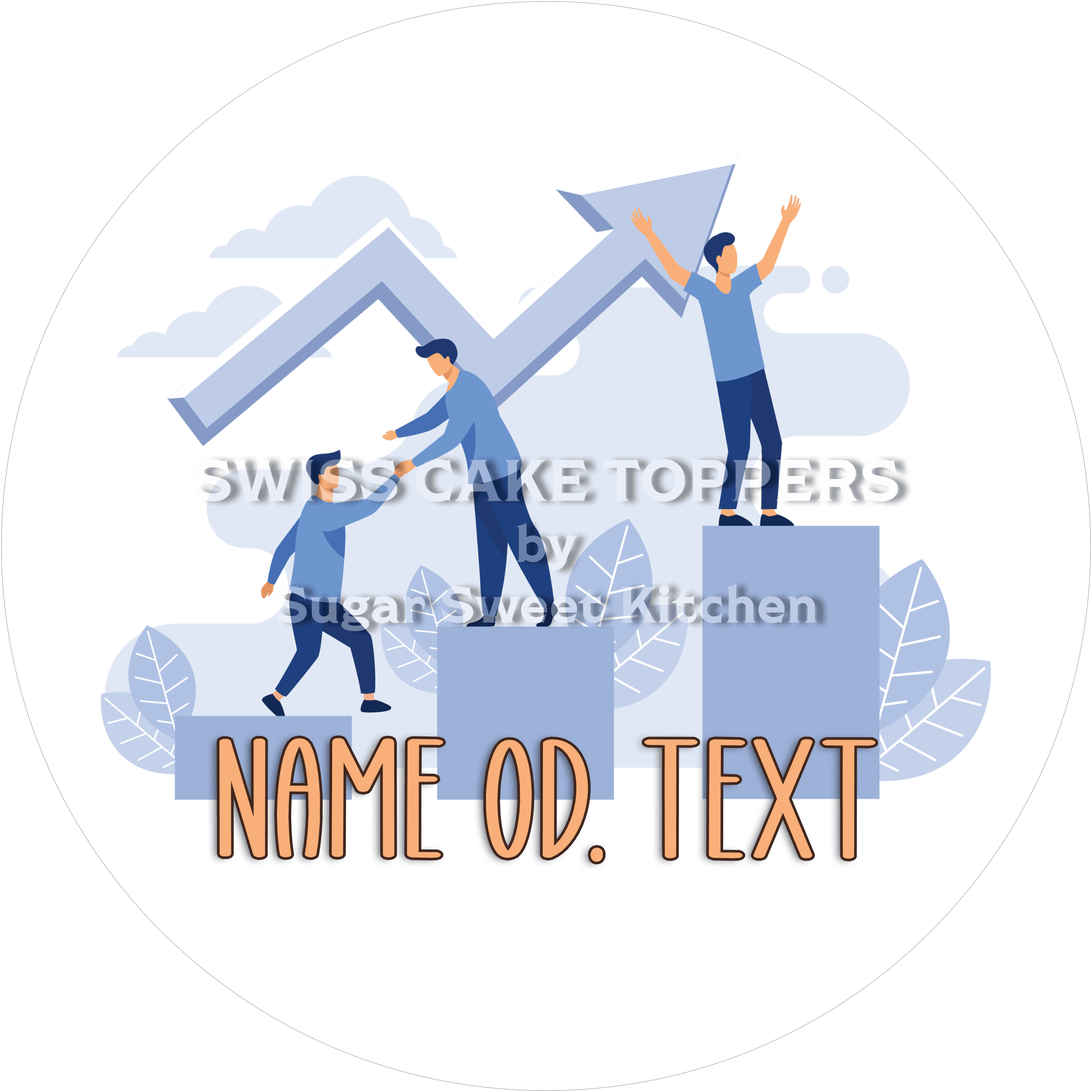 Gratulations-Tortenaufleger mit deinem Text oder Namen1 - Fondant- Torten- & Cupcakeaufleger Sugar Sweet Kitchen