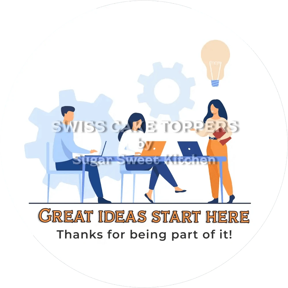 Great Ideas Start Here-Tortenaufleger - Fondant- Torten- & Cupcakeaufleger Sugar Sweet Kitchen