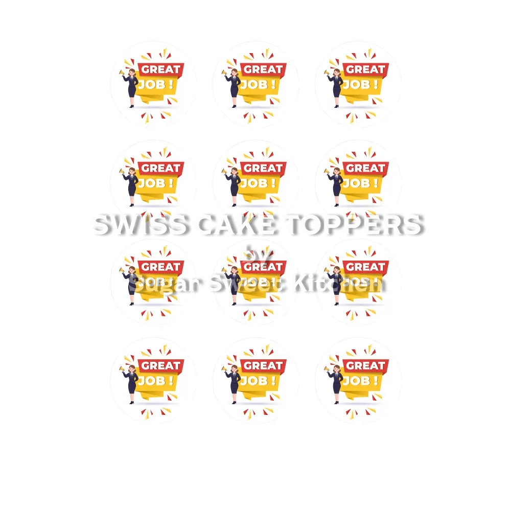 Great Job - Tortenaufleger - Fondant- Torten- & Cupcakeaufleger Sugar Sweet Kitchen