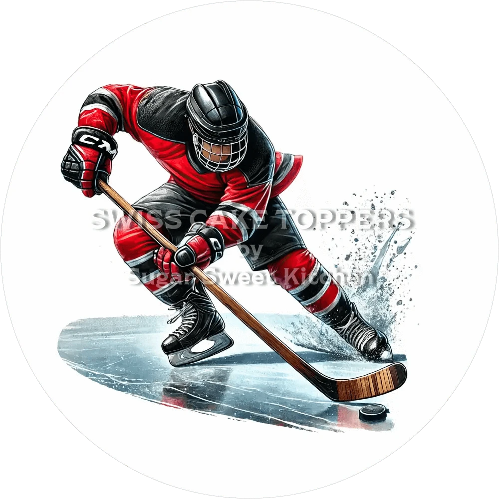 Grossartiger Eishockey-Tortenaufleger8 - personalisierbar - Fondant- Torten- & Cupcakeaufleger Sugar Sweet Kitchen