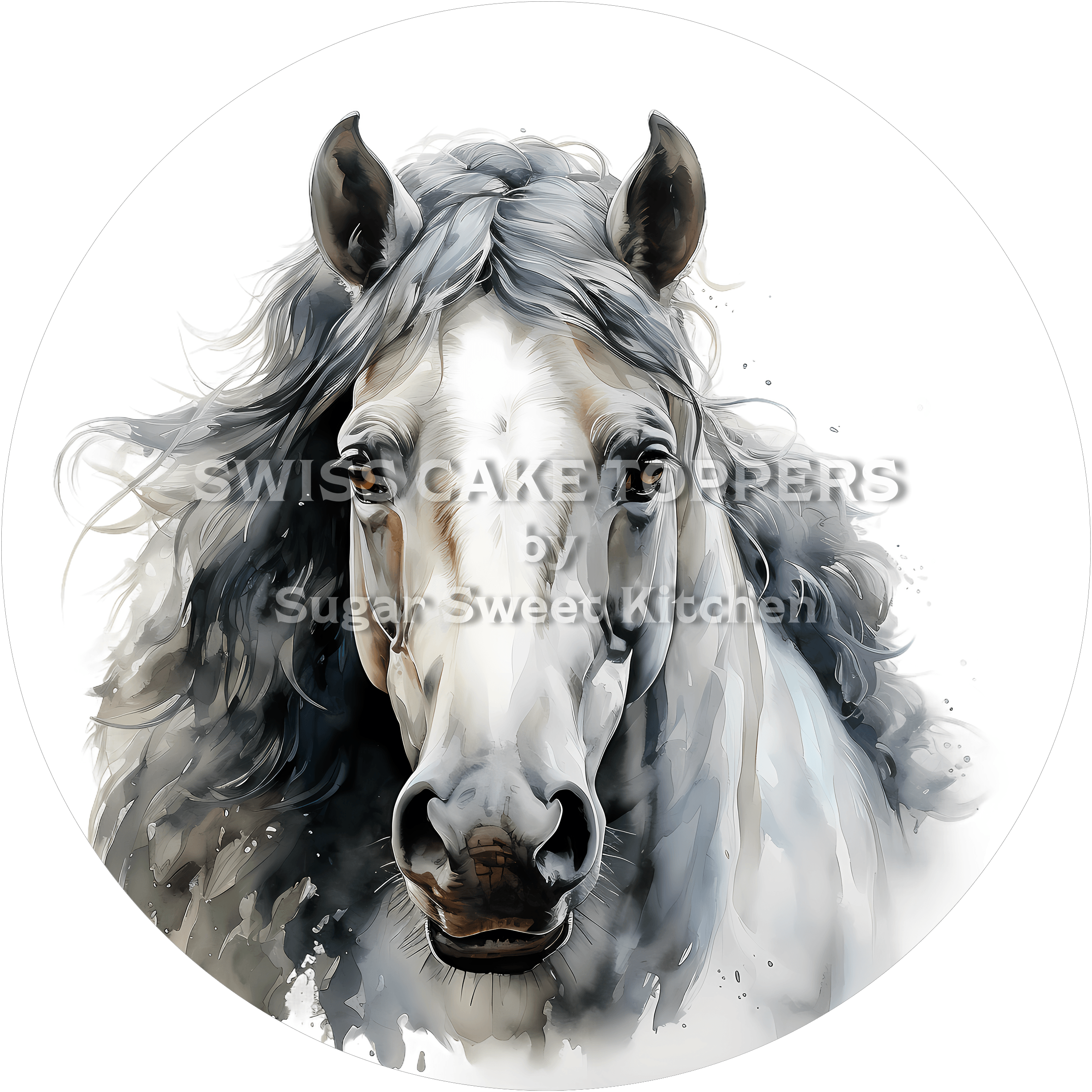 Grossartiger Pferde-Tortenaufleger10 - personalisierbar - Fondant- Torten- & Cupcakeaufleger Sugar Sweet Kitchen