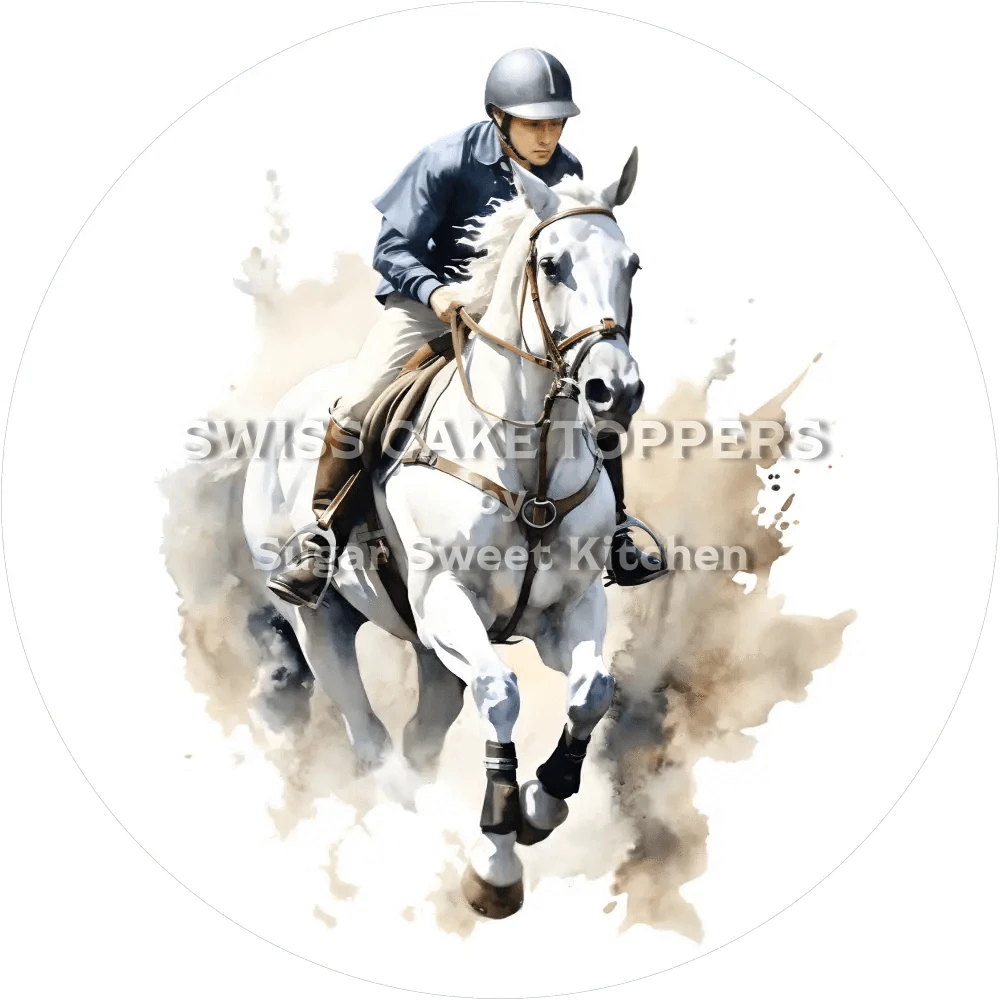 Grossartiger Reiter-Tortenaufleger7 - personalisierbar - Fondant- Torten- & Cupcakeaufleger Sugar Sweet Kitchen