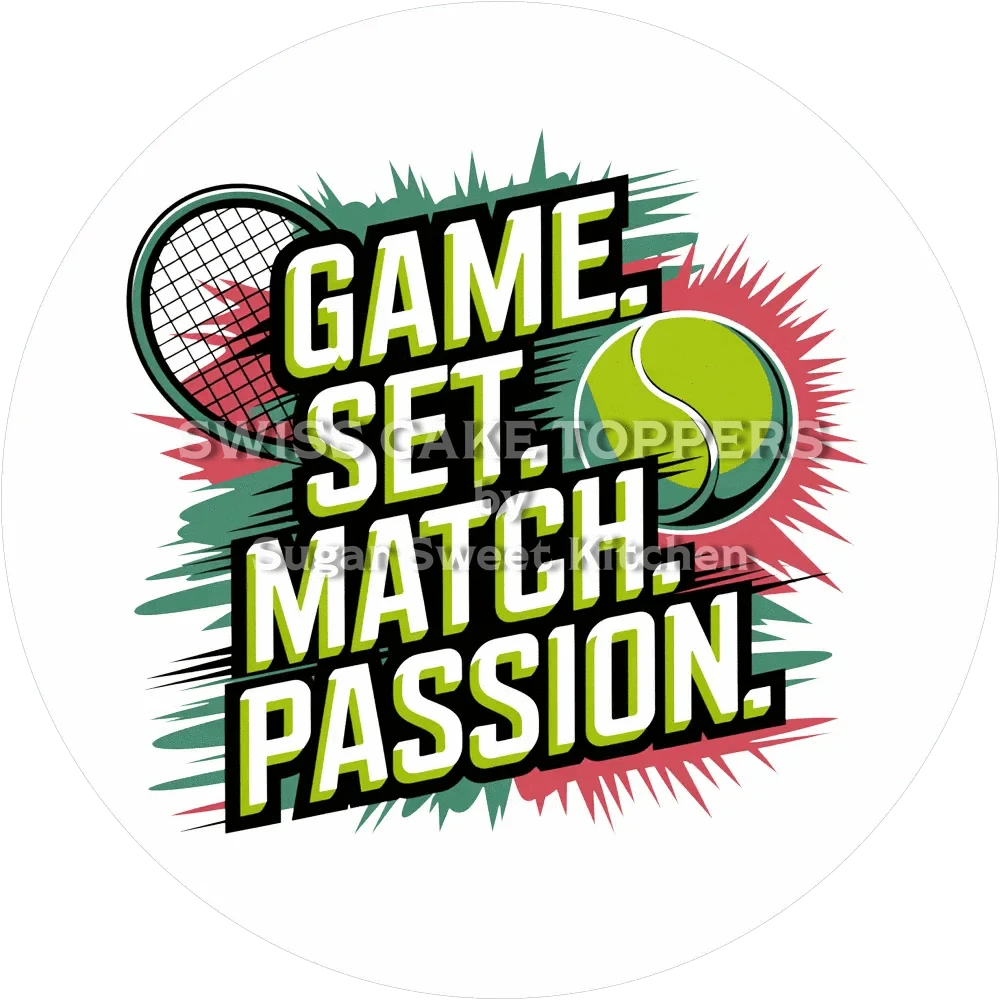 Grossartiger Tennis-Tortenaufleger3 - personalisierbar - Fondant- Torten- & Cupcakeaufleger Sugar Sweet Kitchen