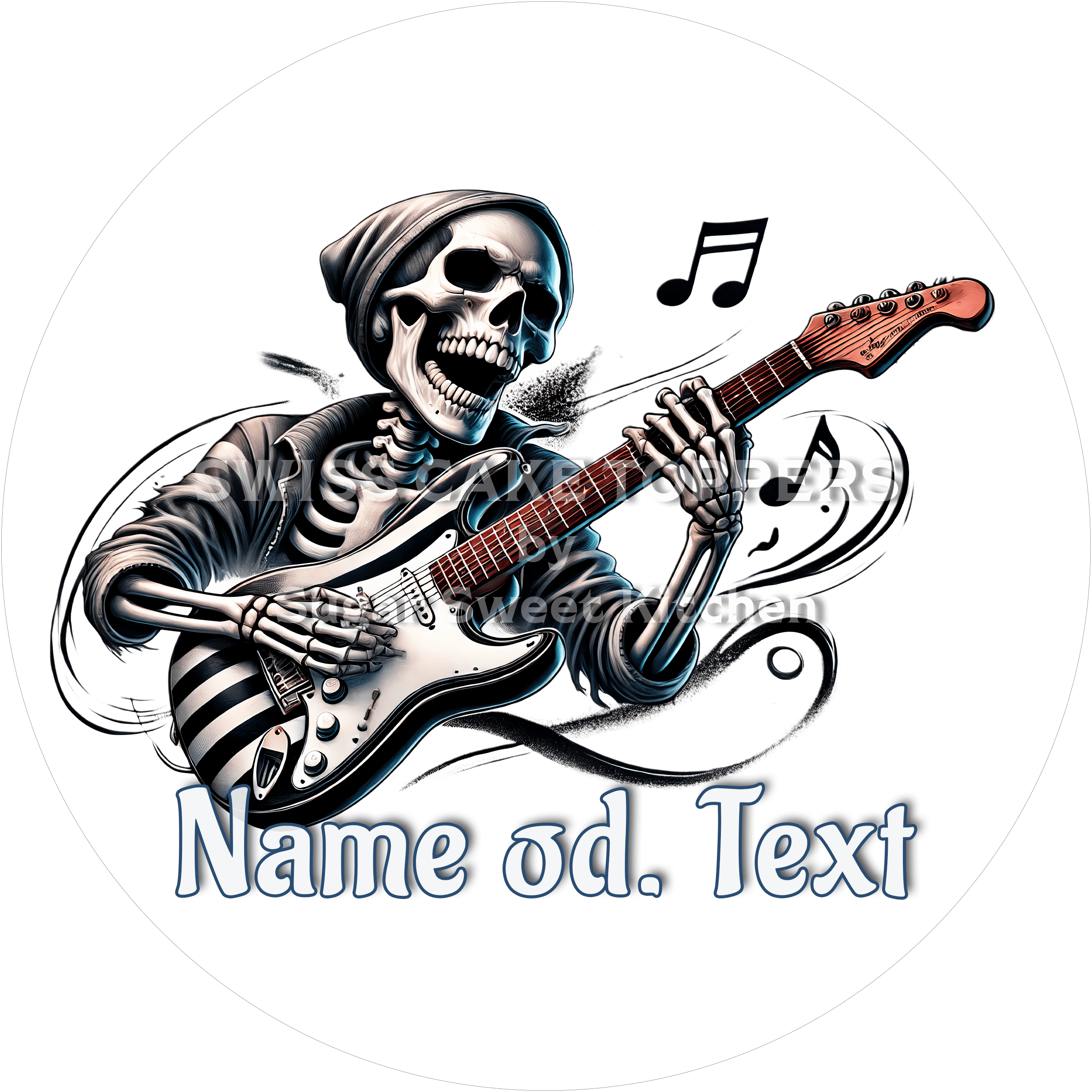 Grusliger Halloween-Tortenaufleger mit Namen od. Text - Fondant- Torten- & Cupcakeaufleger Sugar Sweet Kitchen