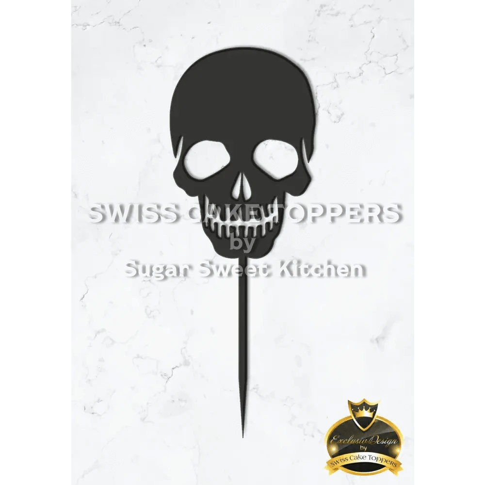 Halloween Cake Toper ’Schädeltanz’ - Acryl Schwarz - Topper Sugar Sweet Kitchen