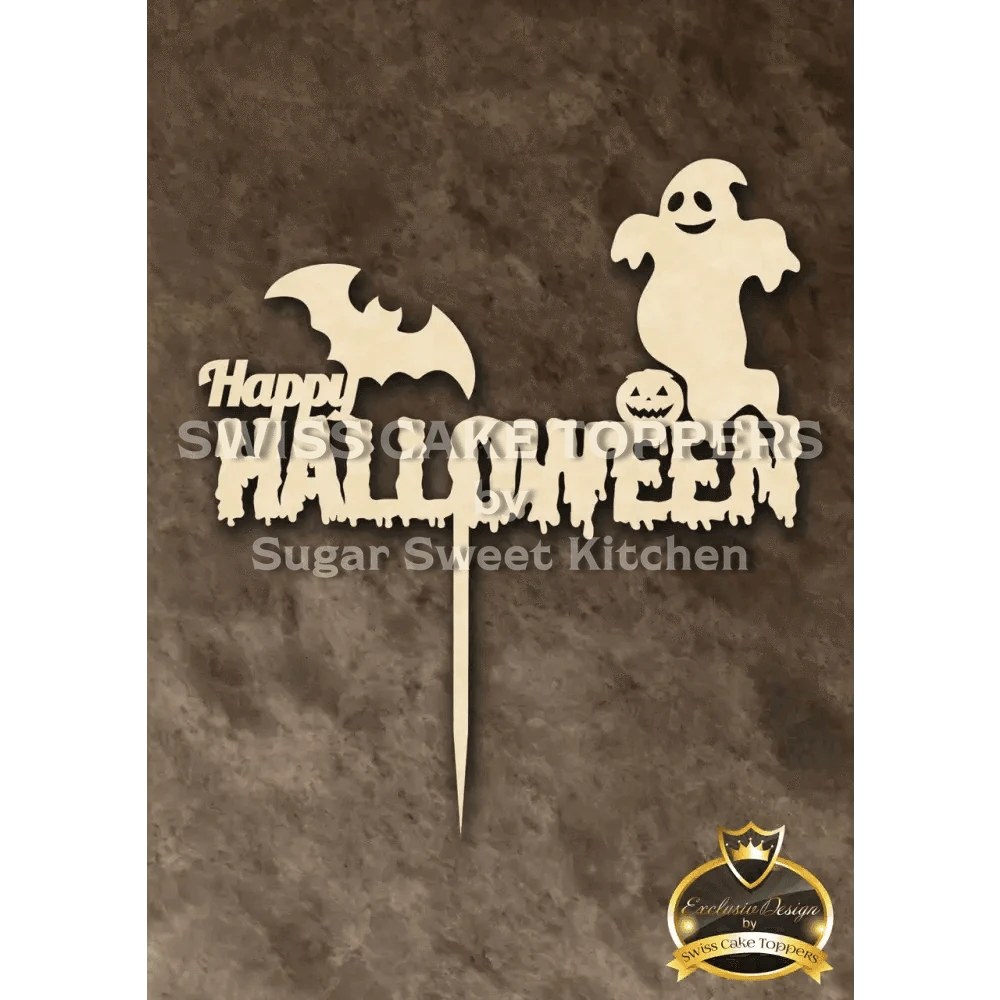 Halloween Cake Topper ’Geisterspuk’ - Holz - Sugar Sweet Kitchen