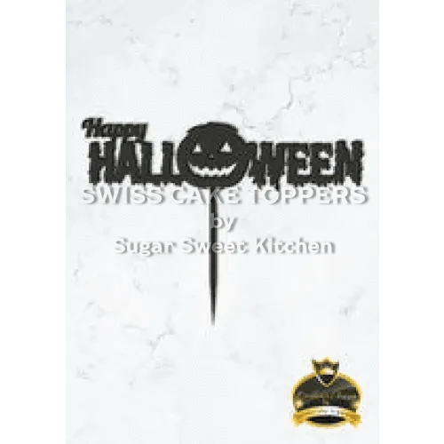 Halloween Cake Topper ’Kürbisschauder’ - Acryl Schwarz - Sugar Sweet Kitchen