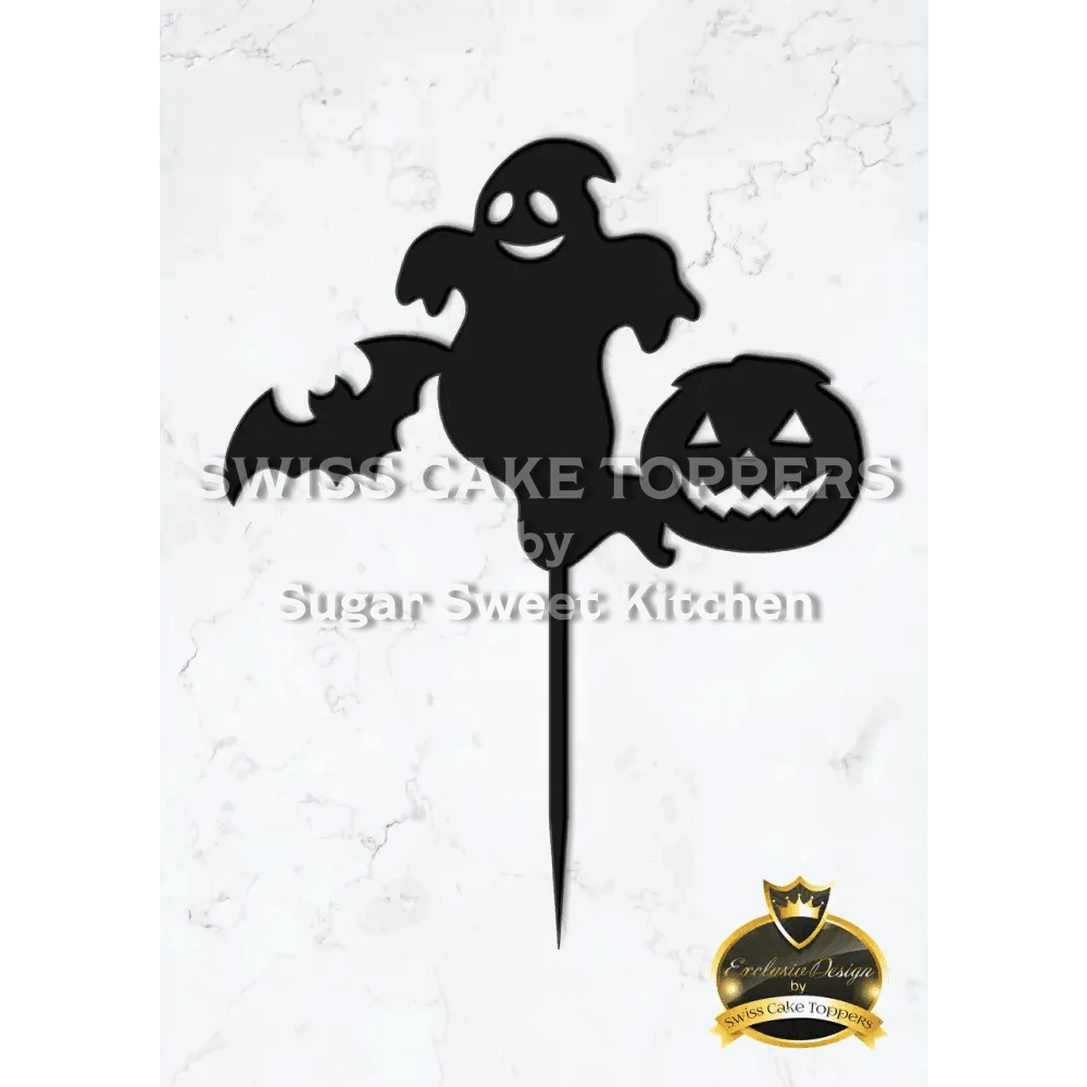 Halloween Cake Topper ’Nachtgeister’ - Acryl Schwarz - Sugar Sweet Kitchen