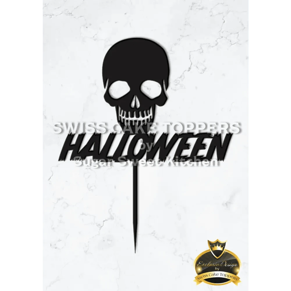 Halloween Cake Topper ’Totenschau’ - Acryl Schwarz - Sugar Sweet Kitchen