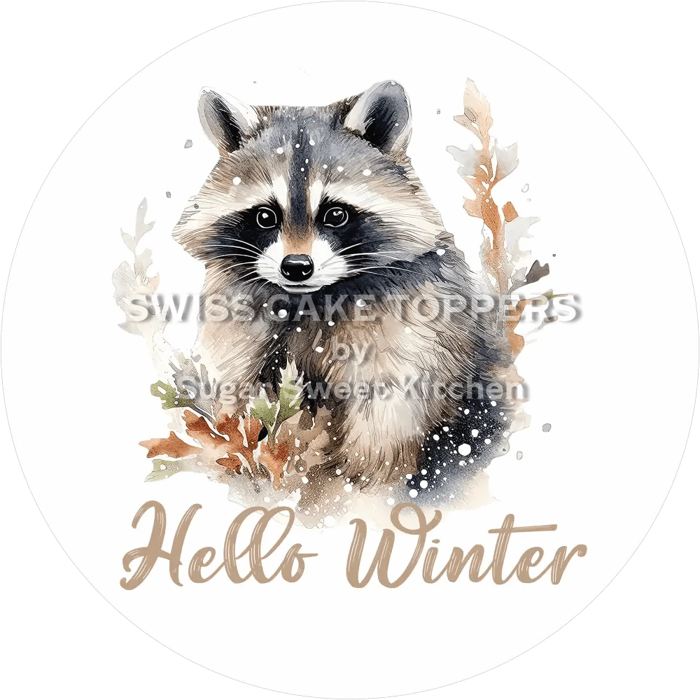Hello Winter-Tortenaufleger1 - personalisierbar - Fondant- Torten- & Cupcakeaufleger Sugar Sweet Kitchen
