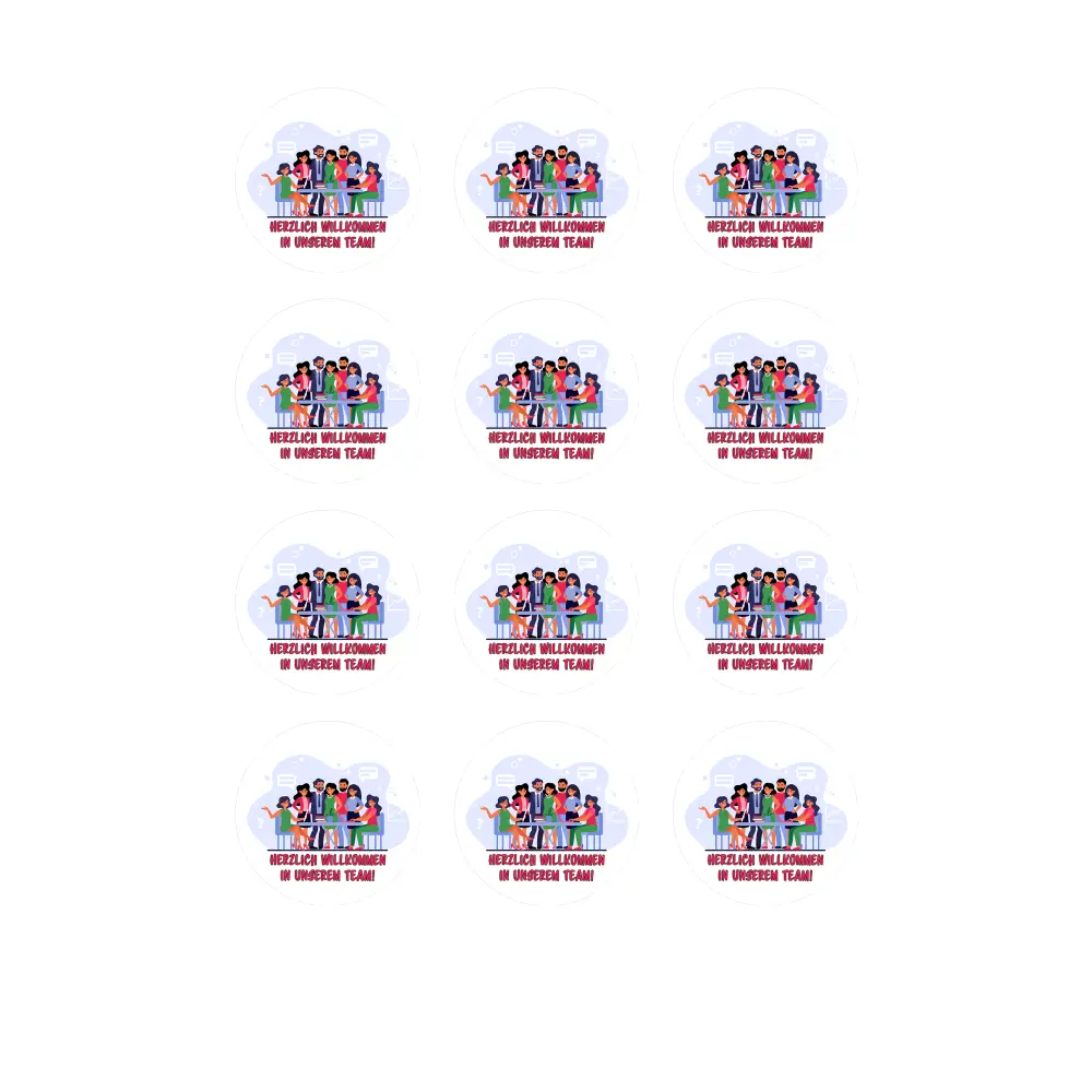 Herzlich Willkommen im Team - Tortenaufleger5 - Fondant- Torten- & Cupcakeaufleger Sugar Sweet Kitchen