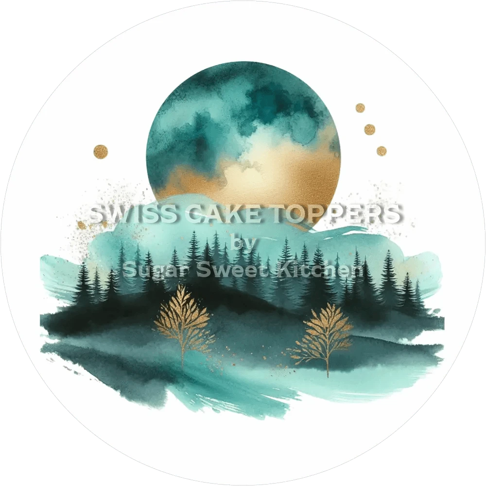 Himmlischer Mond-Tortenaufleger21 - personalisierbar - Fondant- Torten- & Cupcakeaufleger Sugar Sweet Kitchen