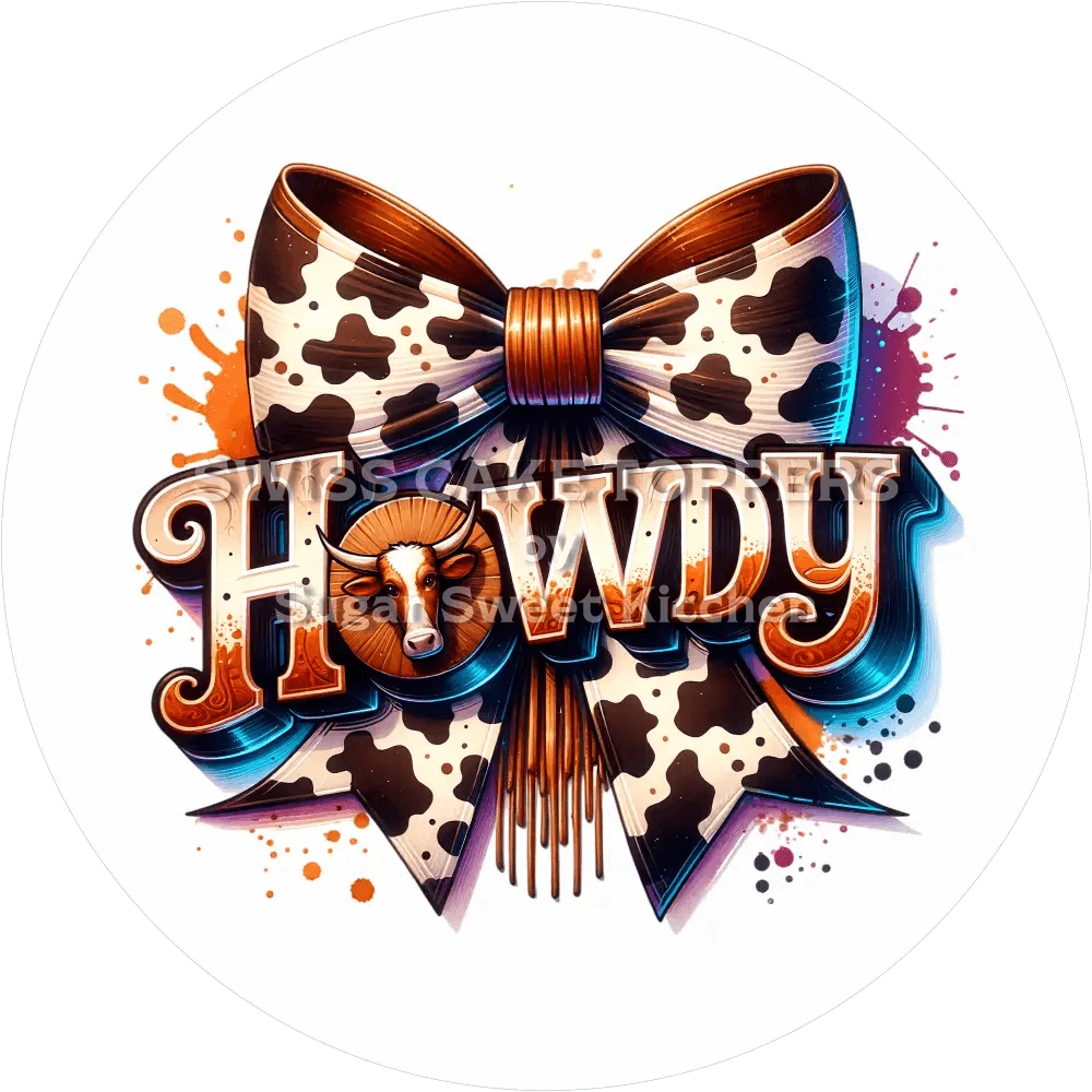 Howdy Cowboy-Tortenaufleger20 - personalisierbar - Fondant- Torten- & Cupcakeaufleger Sugar Sweet Kitchen