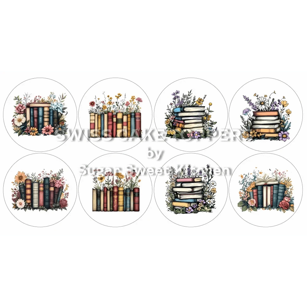 Hübsche Lesen-Cupcakes- & Dessertaufleger1 - personalisierbar - Fondant- Torten- Cupcakeaufleger Sugar Sweet Kitchen