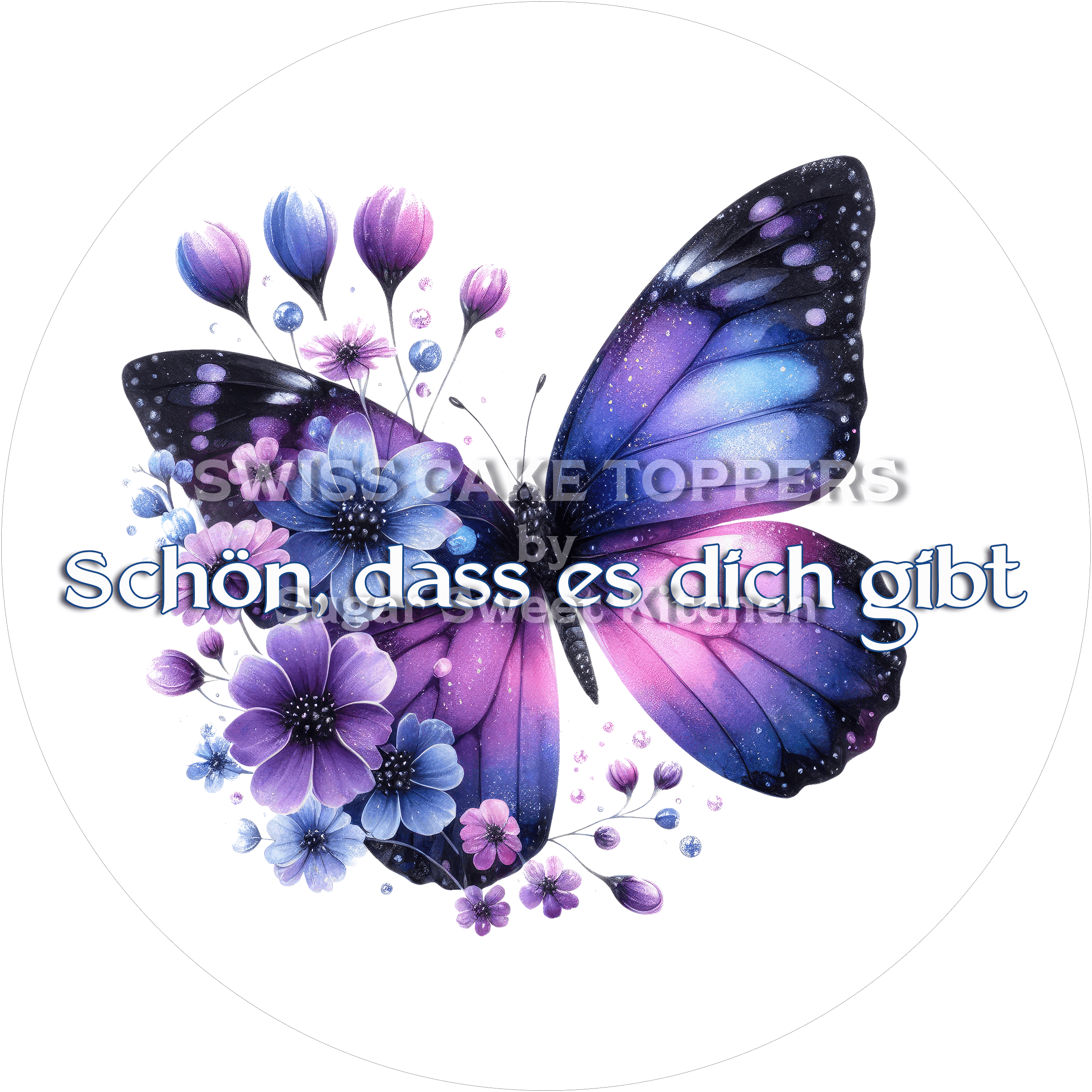 Hübscher Tortenaufleger für die Familie - personalisierbar - Fondant- Torten- & Cupcakeaufleger Sugar Sweet Kitchen