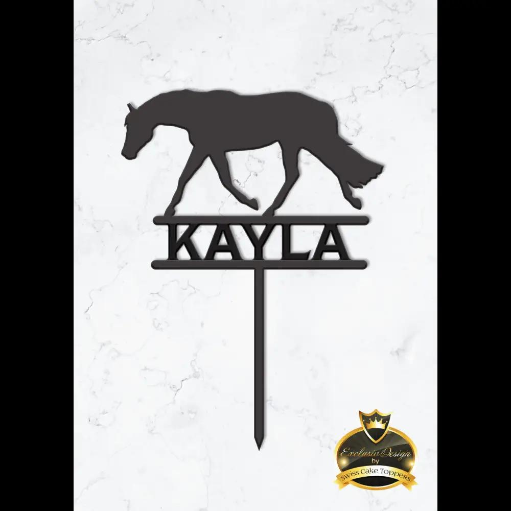 Cake Topper ’Spirit of the Horse’ - Acryl Schwarz - Sugar Sweet Kitchen