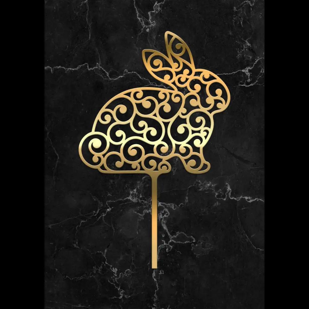 Cake Topper ’Osterfreude’ - Acryl Gold - Sugar Sweet Kitchen