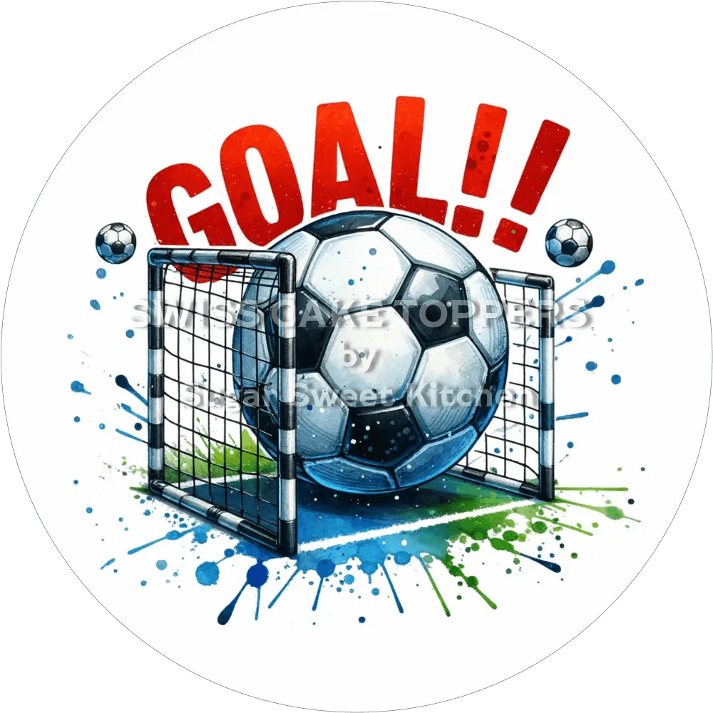 Individueller Fussball-Tortenaufleger3 - personalisierbar - Fondant- Torten- & Cupcakeaufleger Sugar Sweet Kitchen