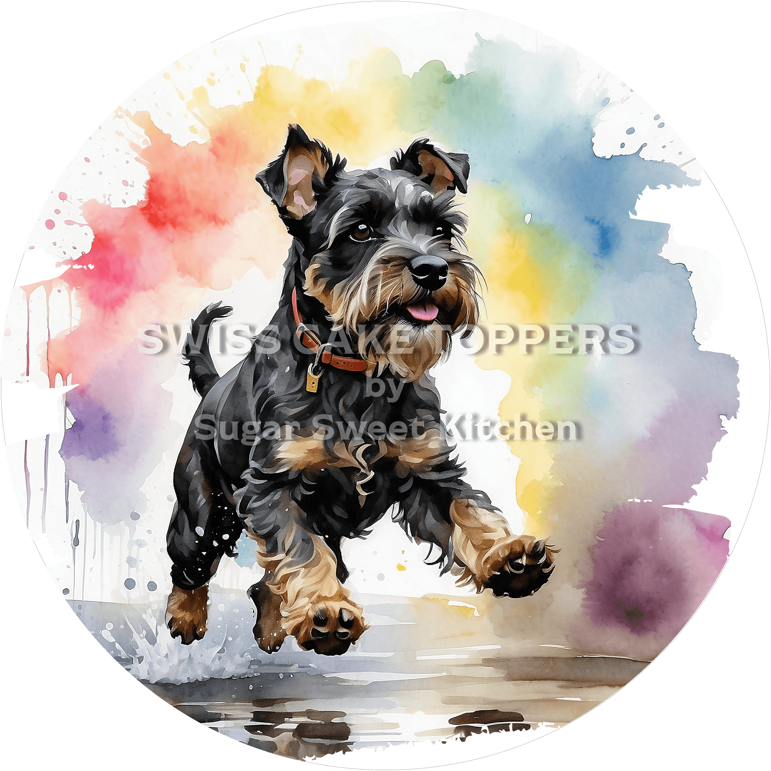 Individueller Hunde-Tortenaufleger17 - personalisierbar - Fondant- Torten- & Cupcakeaufleger Sugar Sweet Kitchen