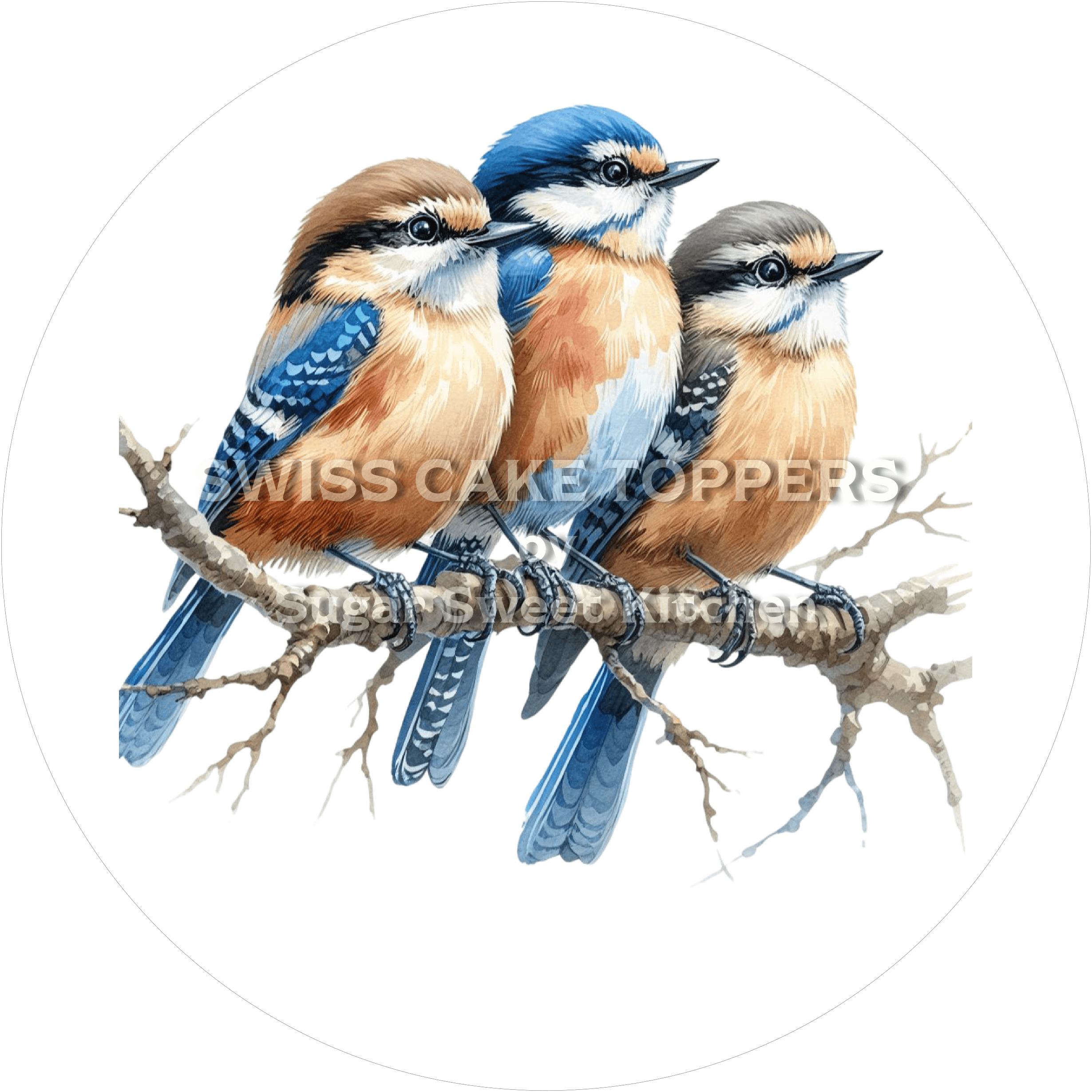 Individueller Vogel-Tortenaufleger9 - personalisierbar - Fondant- Torten- & Cupcakeaufleger Sugar Sweet Kitchen