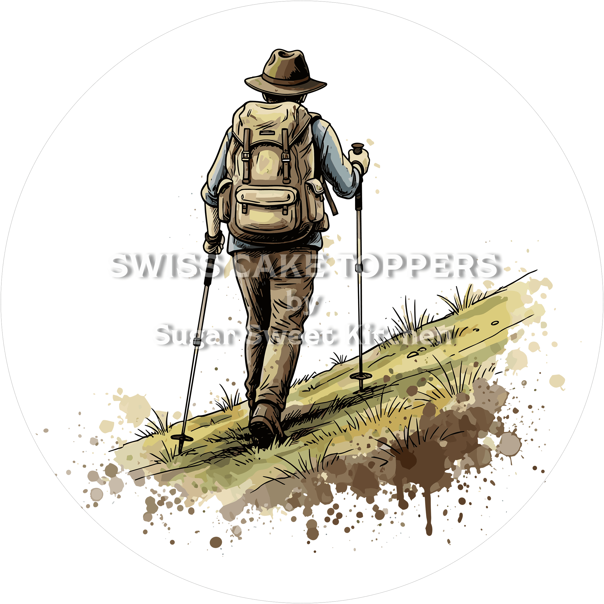 Individueller Wander-Tortenaufleger7 - personalisierbar - Fondant- Torten- & Cupcakeaufleger Sugar Sweet Kitchen