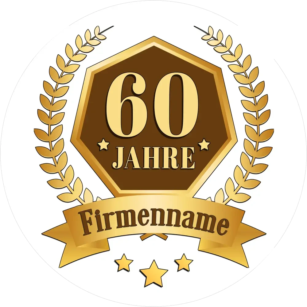 Jubiläums-Tortenaufleger „60 Jahre“ - Fondant- Torten- & Cupcakeaufleger Sugar Sweet Kitchen