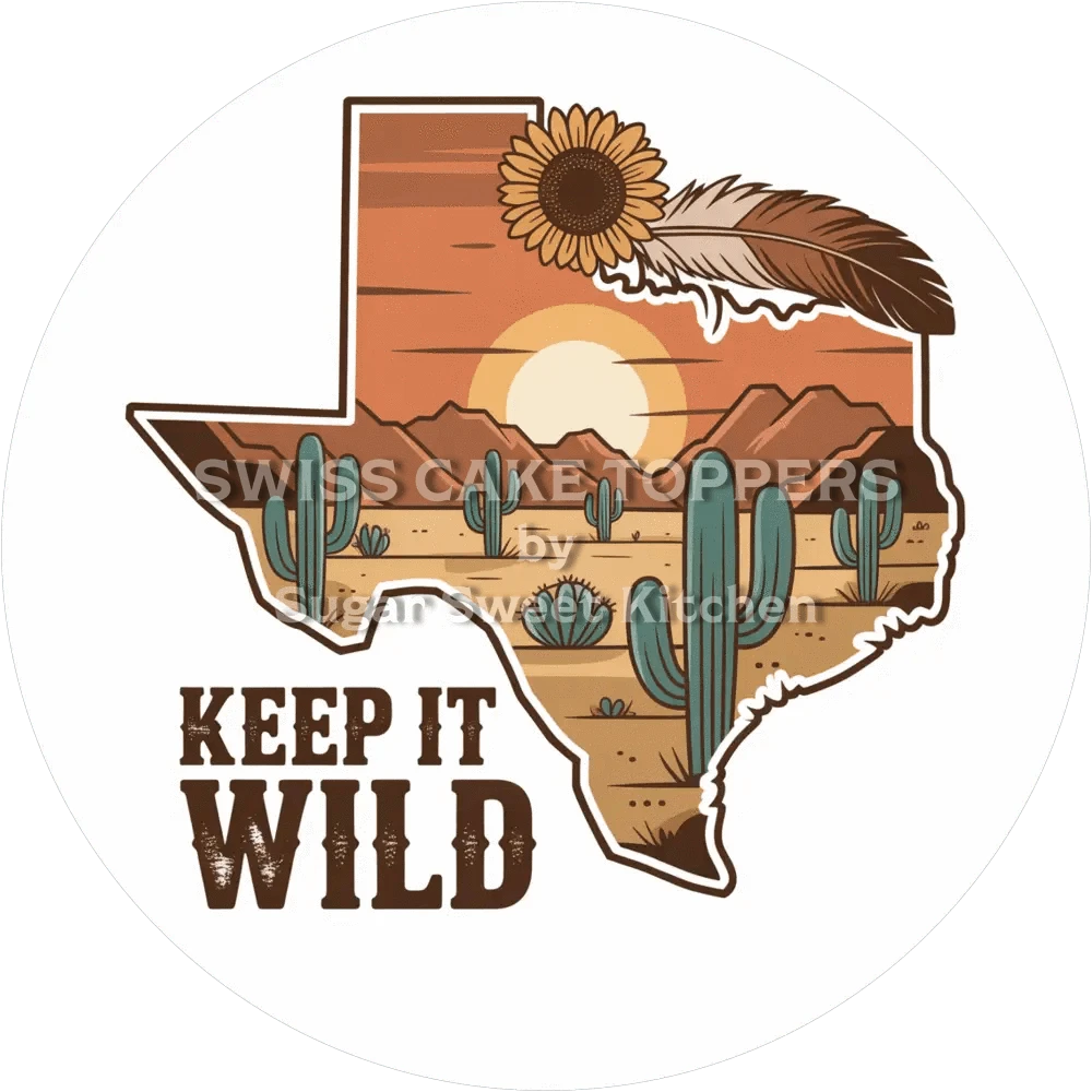 Keep it Wild-Tortenaufleger14 - personalisierbar - Fondant- Torten- & Cupcakeaufleger Sugar Sweet Kitchen