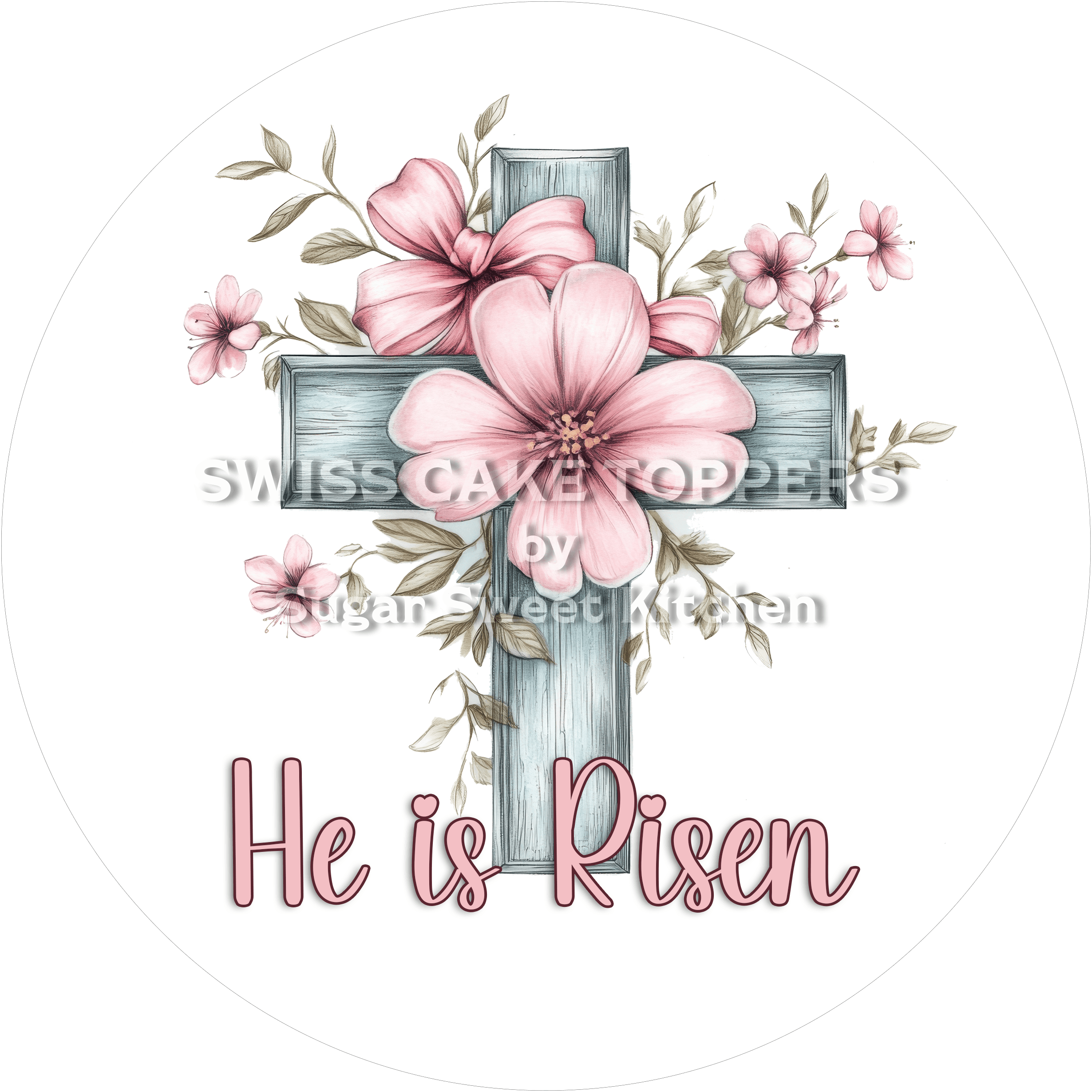 Klassischer Oster-Tortenaufleger5 - personalisierbar - Fondant- Torten- & Cupcakeaufleger Sugar Sweet Kitchen