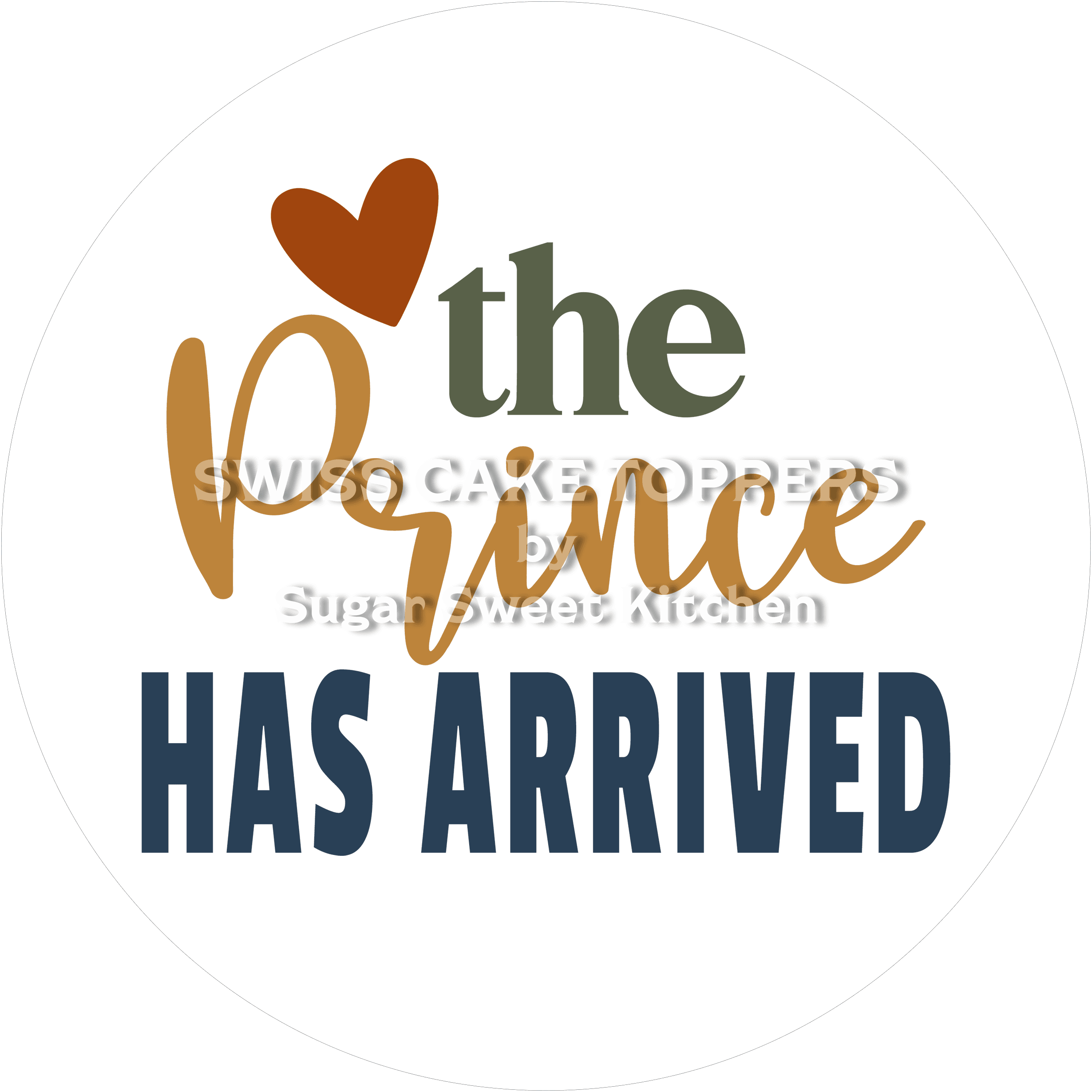 Königlicher Tortenaufleger - It’s a Boy5 - personalisierbar - Fondant- Torten- & Cupcakeaufleger Sugar Sweet Kitchen