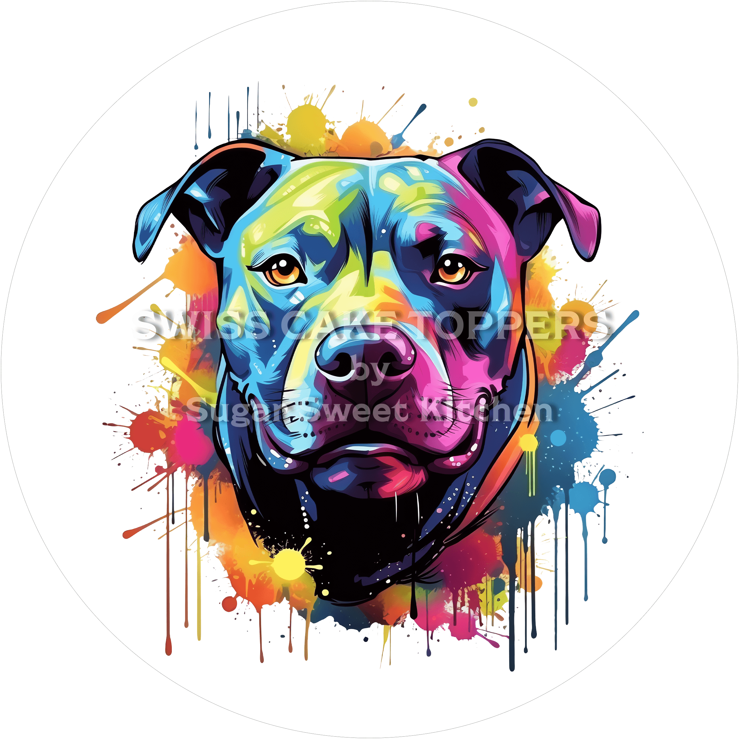 Kreativer Hunde-Tortenaufleger4 - personalisierbar - Fondant- Torten- & Cupcakeaufleger Sugar Sweet Kitchen