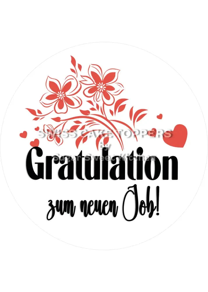 Kreativer Tortenaufleger für berufliche Meilensteine - personalisierbar - Fondant- Torten- & Cupcakeaufleger Sugar