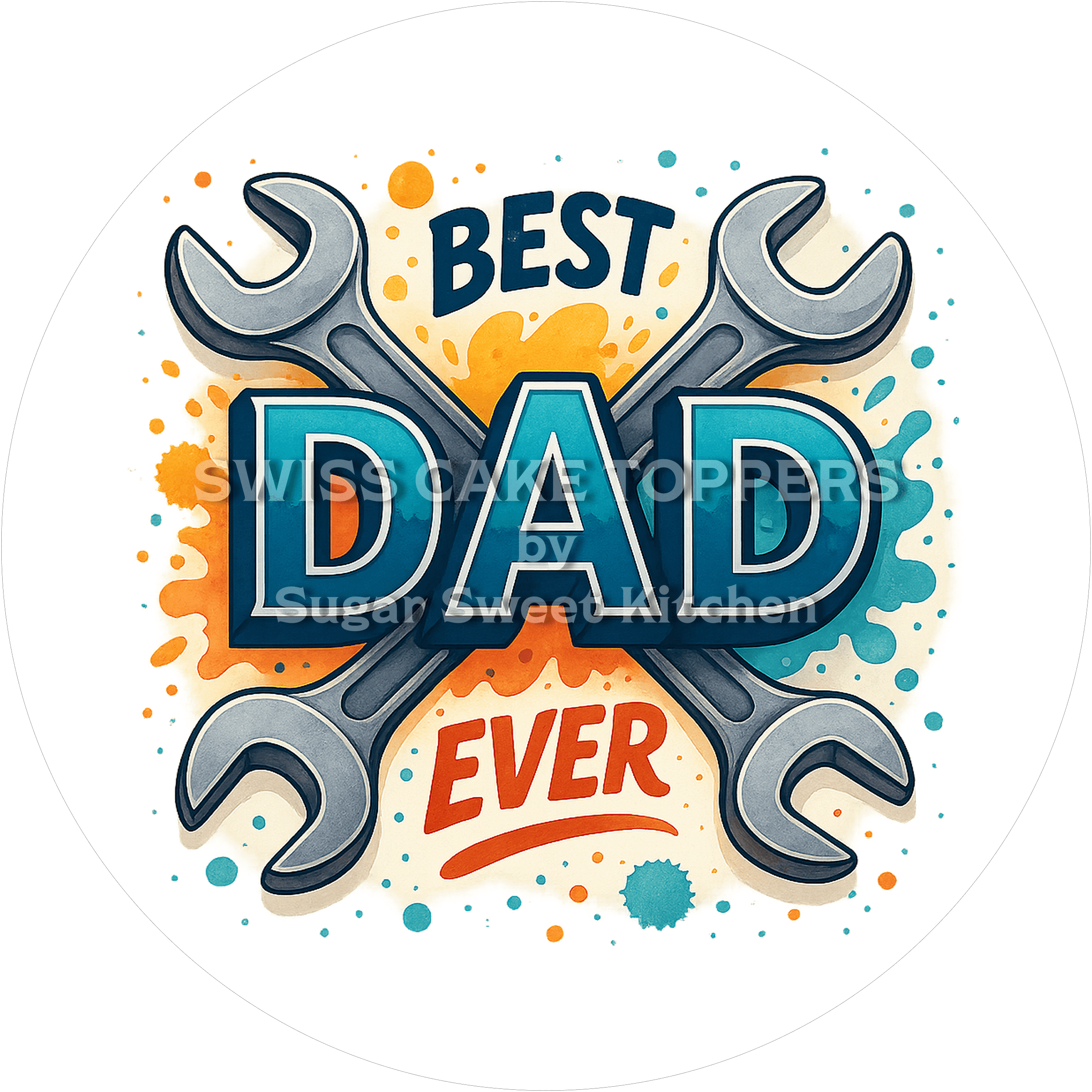 Kreativer Tortenaufleger zum Vatertag1 - personalisierbar - Fondant- Torten- & Cupcakeaufleger Sugar Sweet Kitchen