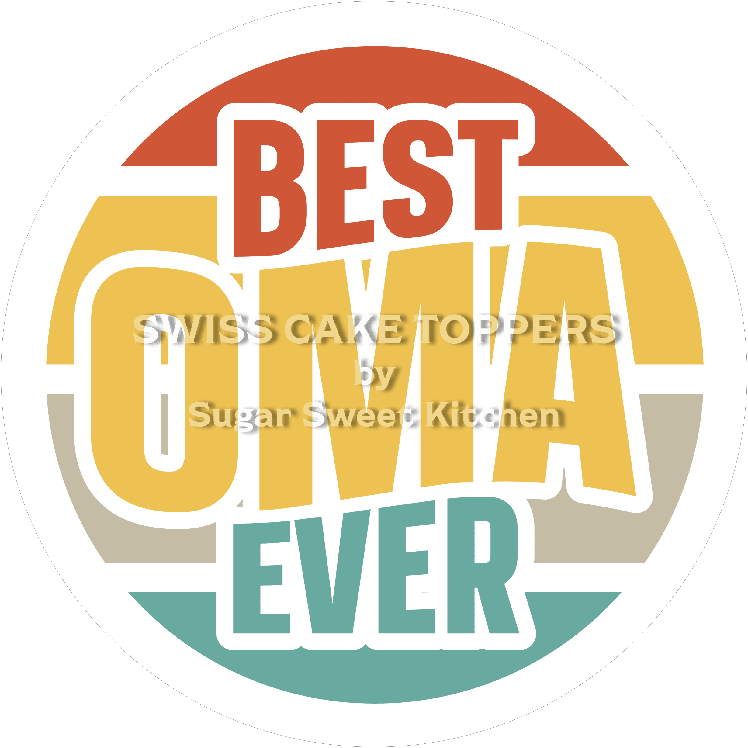 Liebevoller Tortenaufleger für die Familie12 - personalisierbar - Fondant- Torten- & Cupcakeaufleger Sugar Sweet Kitchen