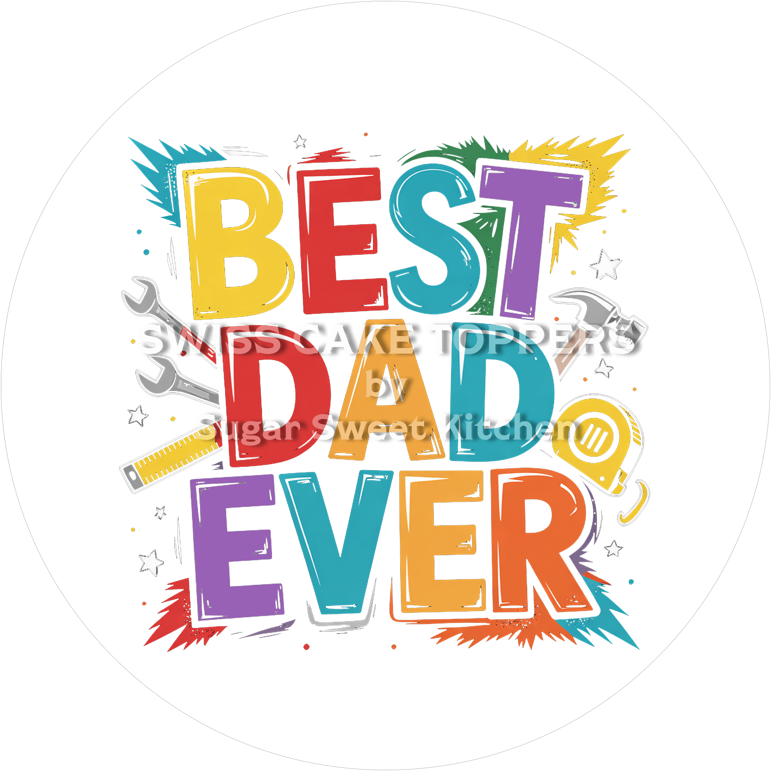 Liebevoller Tortenaufleger für die Familie18 - personalisierbar - Fondant- Torten- & Cupcakeaufleger Sugar Sweet Kitchen