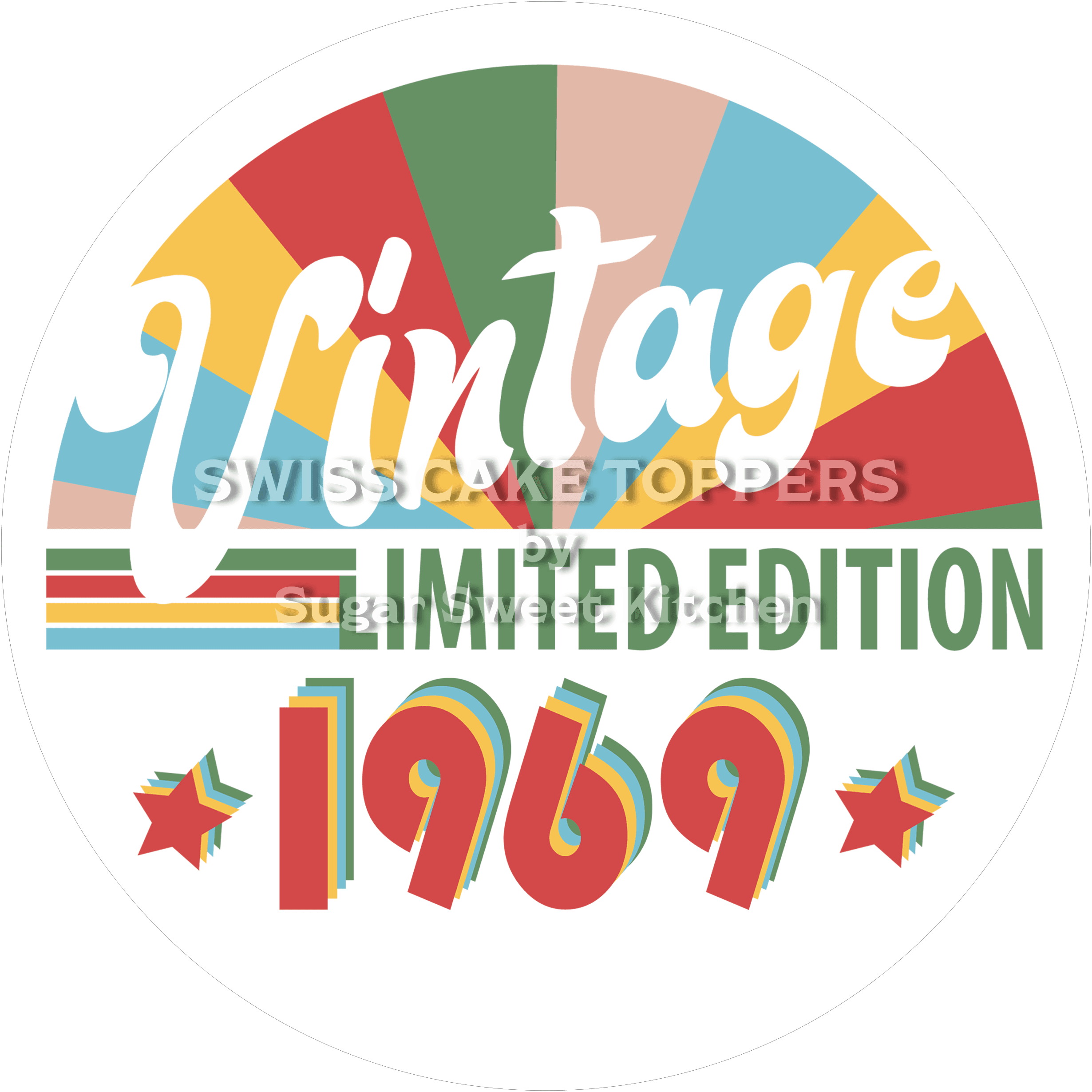 Limited Edition Tortenaufleger - personalisiert - Fondant- Torten- & Cupcakeaufleger Sugar Sweet Kitchen