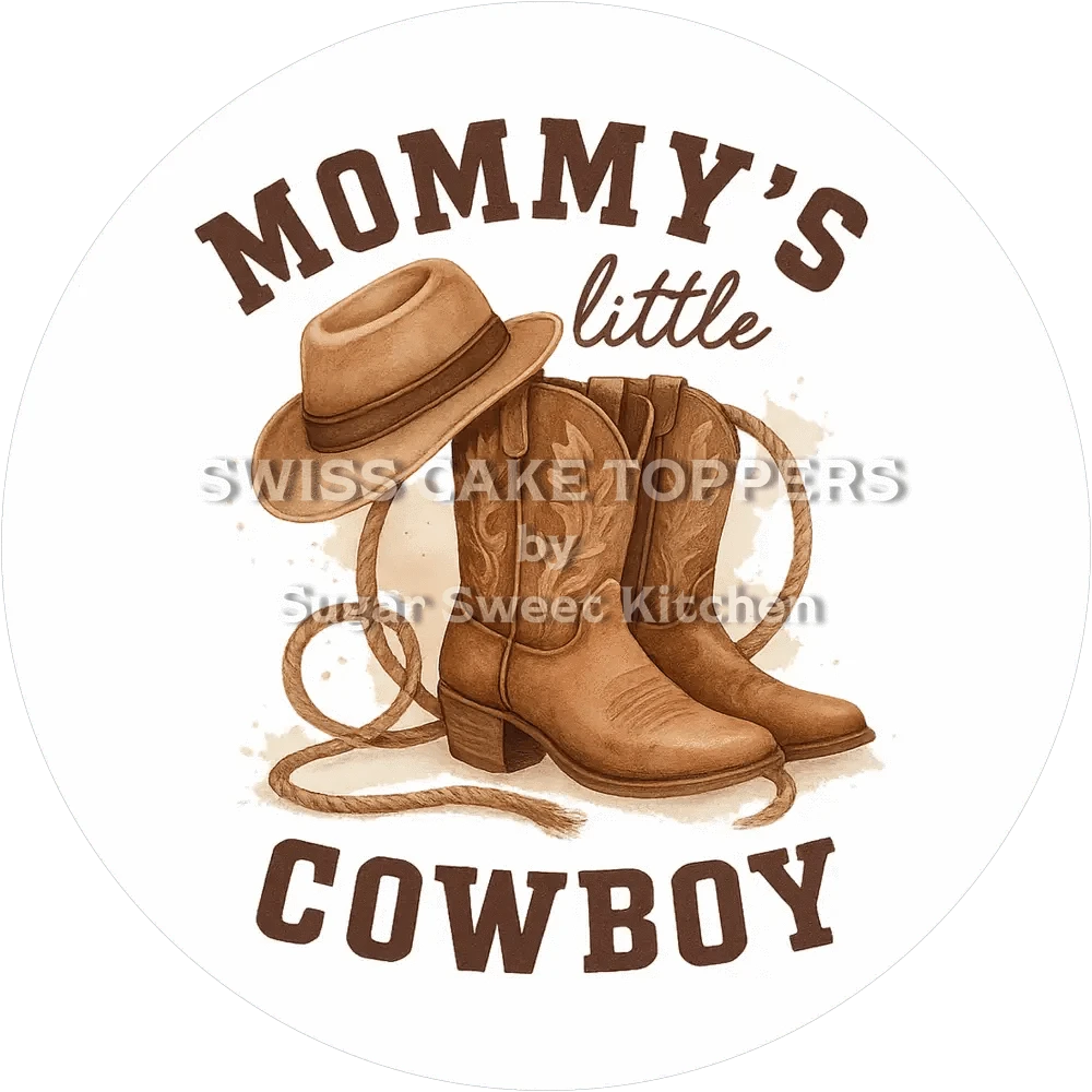 Little Cowboy-Tortenaufleger4 - personalisierbar - Fondant- Torten- & Cupcakeaufleger Sugar Sweet Kitchen