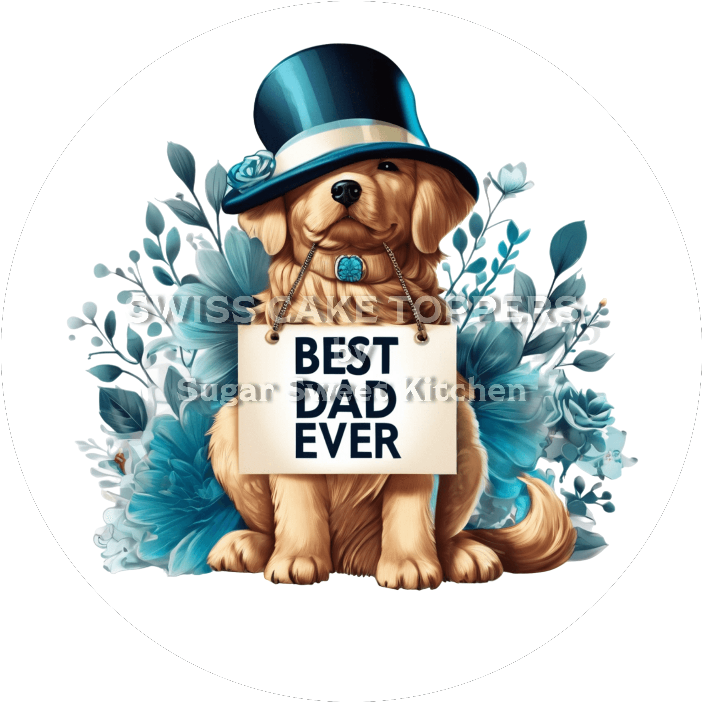 Lustiger Tortenaufleger zum Vatertag14 - personalisierbar - Fondant- Torten- & Cupcakeaufleger Sugar Sweet Kitchen