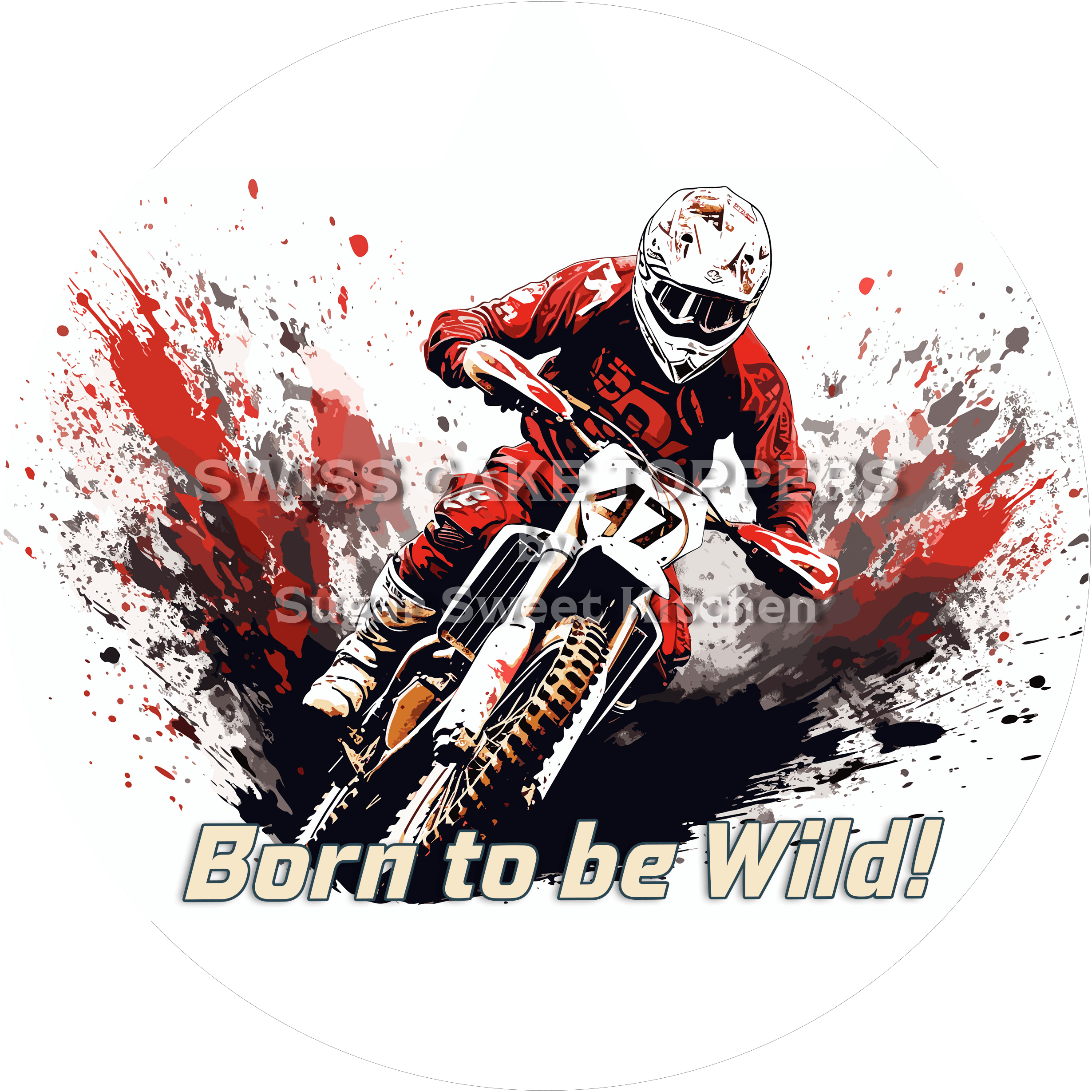 Motorrad-Führerschein-Tortenaufleger1 - personalisierbar - Fondant- Torten- & Cupcakeaufleger Sugar Sweet Kitchen