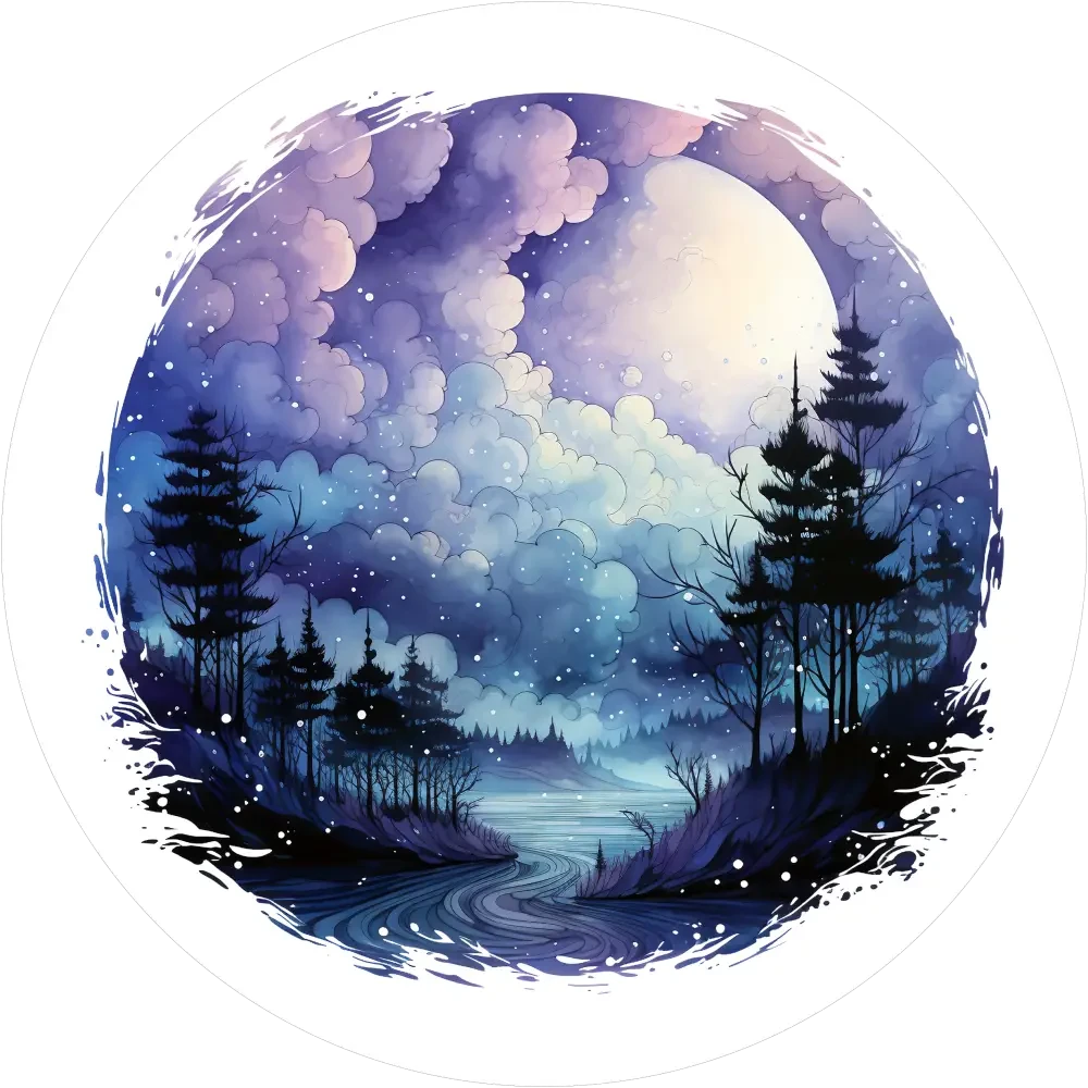 Mystischer Mond-Tortenaufleger1 - personalisierbar - Fondant- Torten- & Cupcakeaufleger Sugar Sweet Kitchen